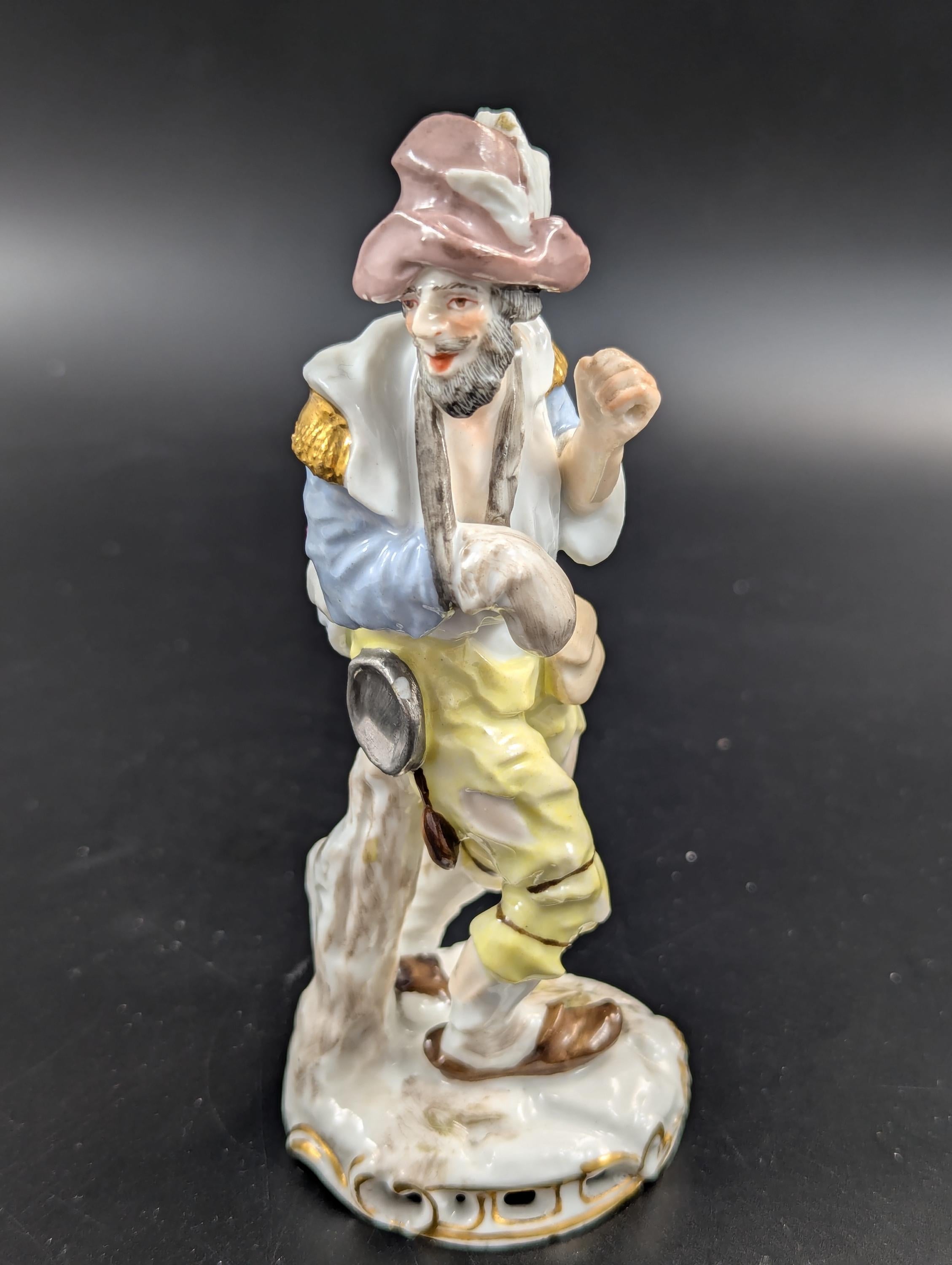 Antique Figurine Edme Samson Hobo, Mid 19th Century