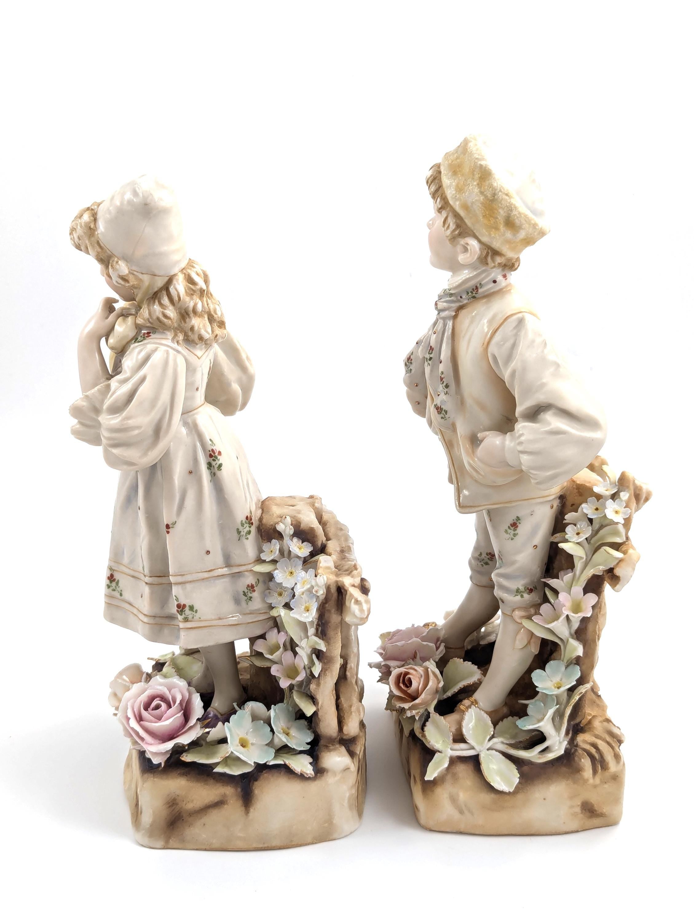 Antique Porcelain Figurines by Teplitz Wien, Ernst Wahliss, Early 20th Century