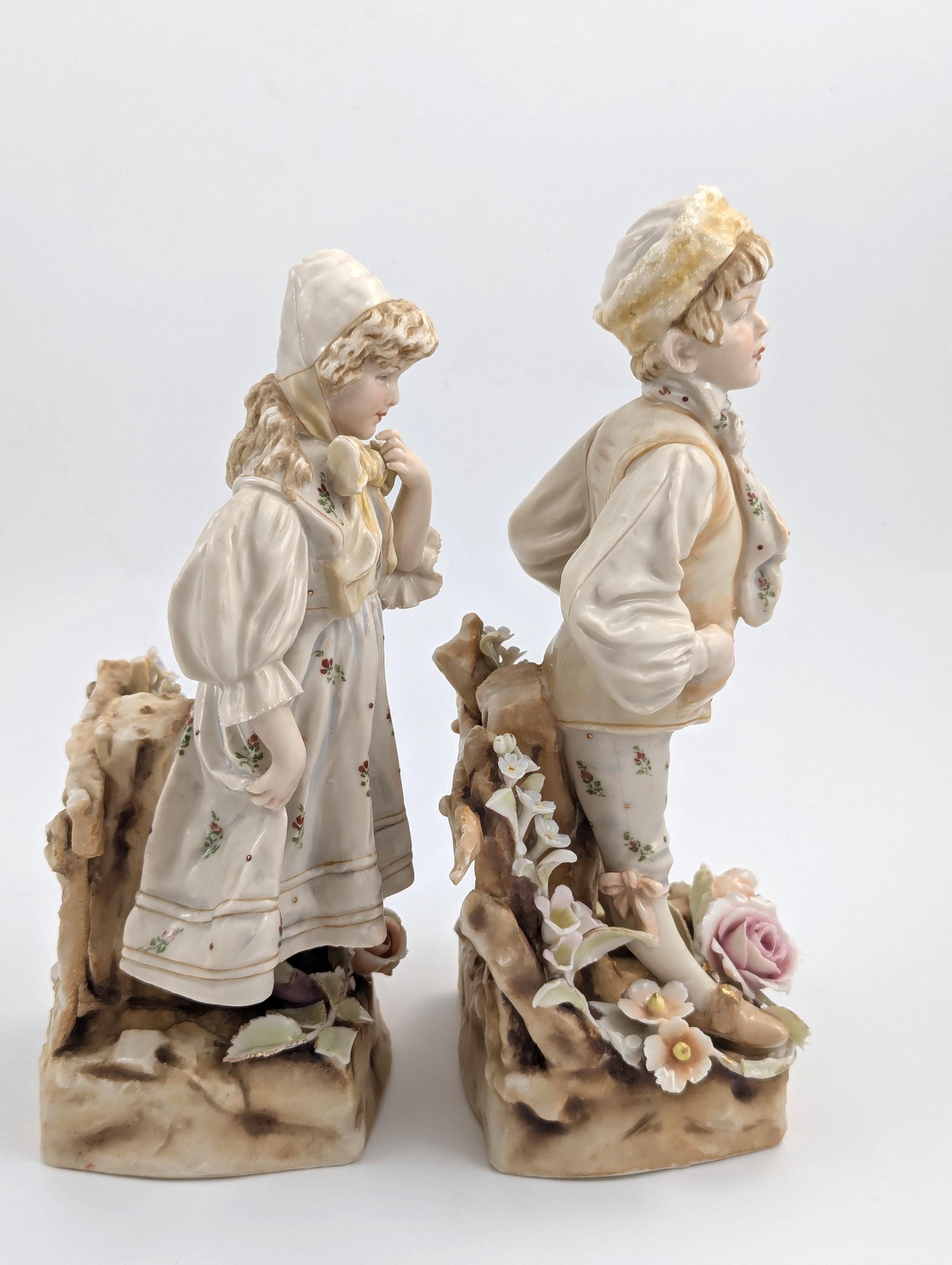 Antique Porcelain Figurines by Teplitz Wien, Ernst Wahliss, Early 20th Century