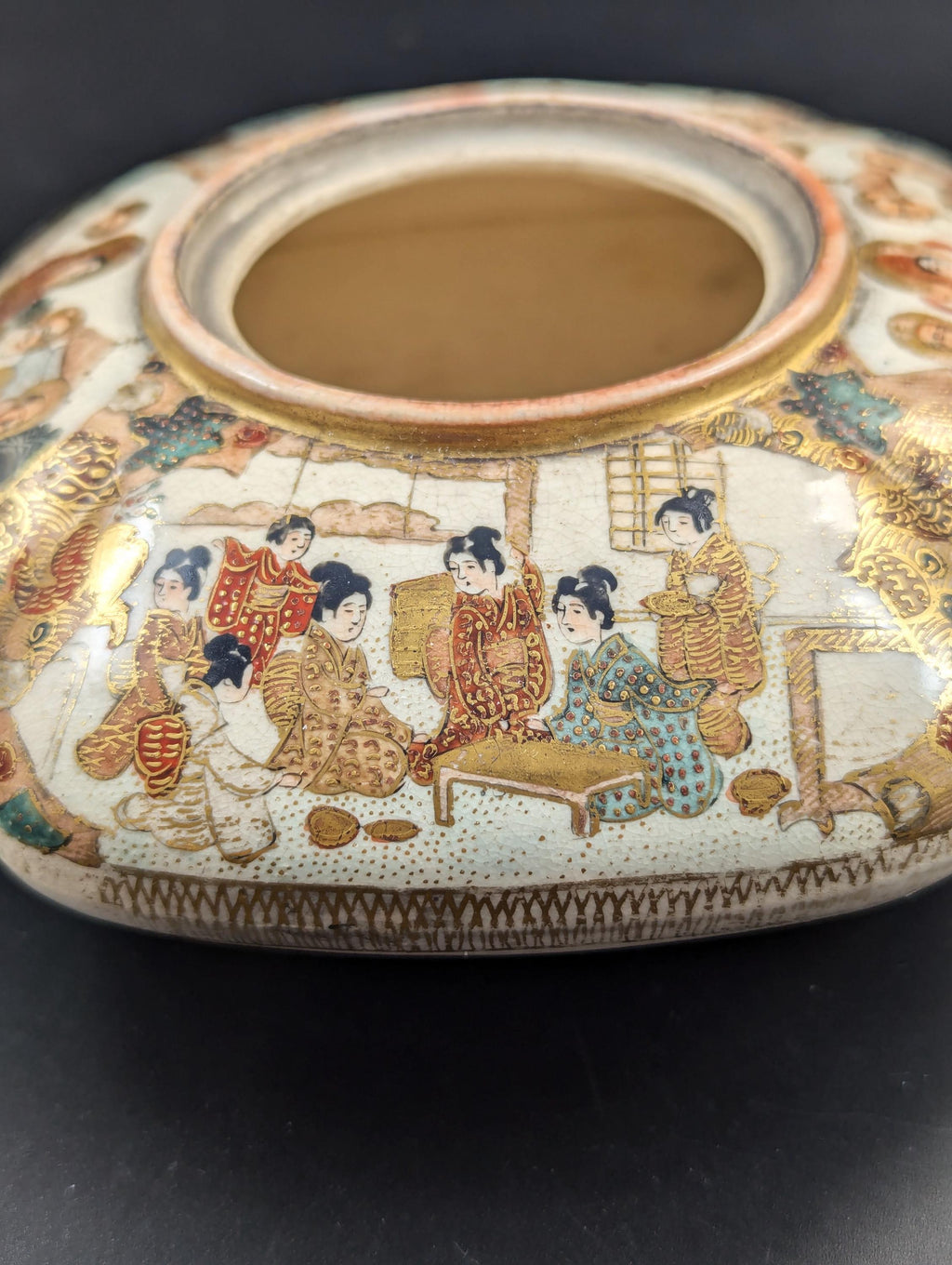 Satsuma Footed Bowl Burner, Japan, c. 1920