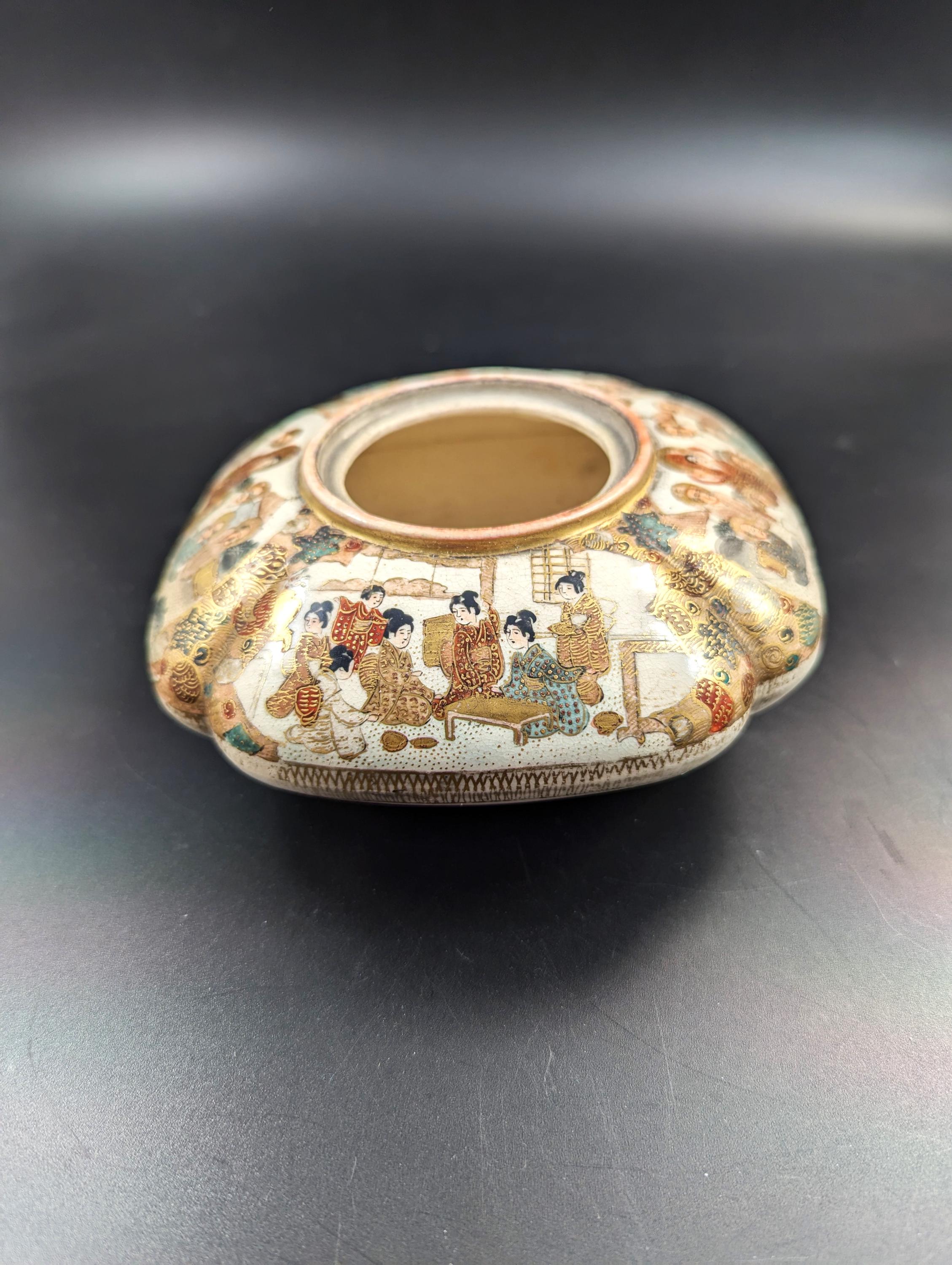 Satsuma Footed Bowl Burner, Japan, c. 1920