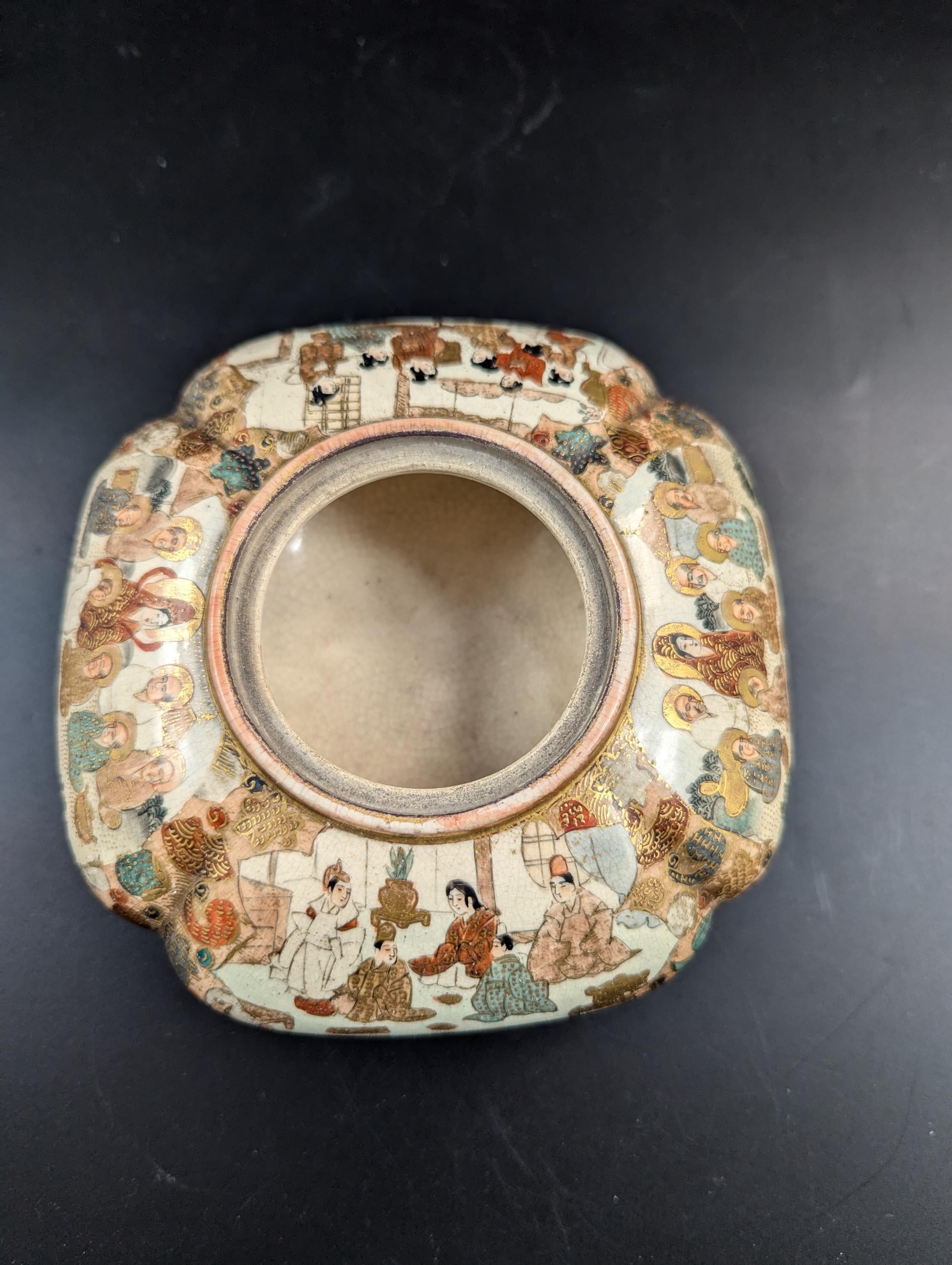 Satsuma Footed Bowl Burner, Japan, c. 1920
