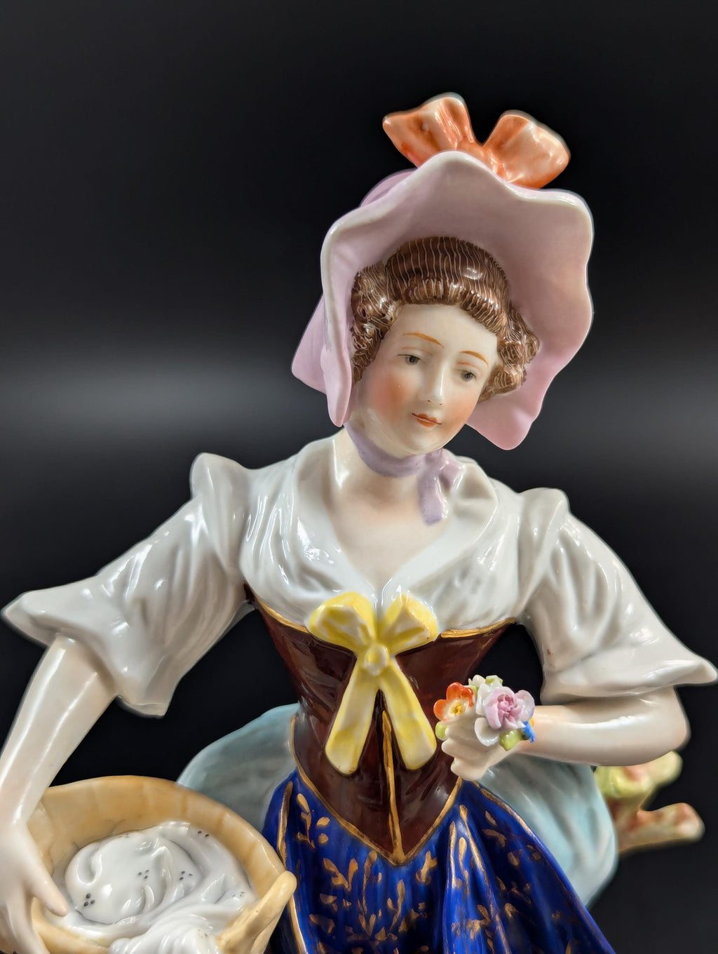 Chelsea Porcelain Figurine of Laundry Woman, c. 1752-1756