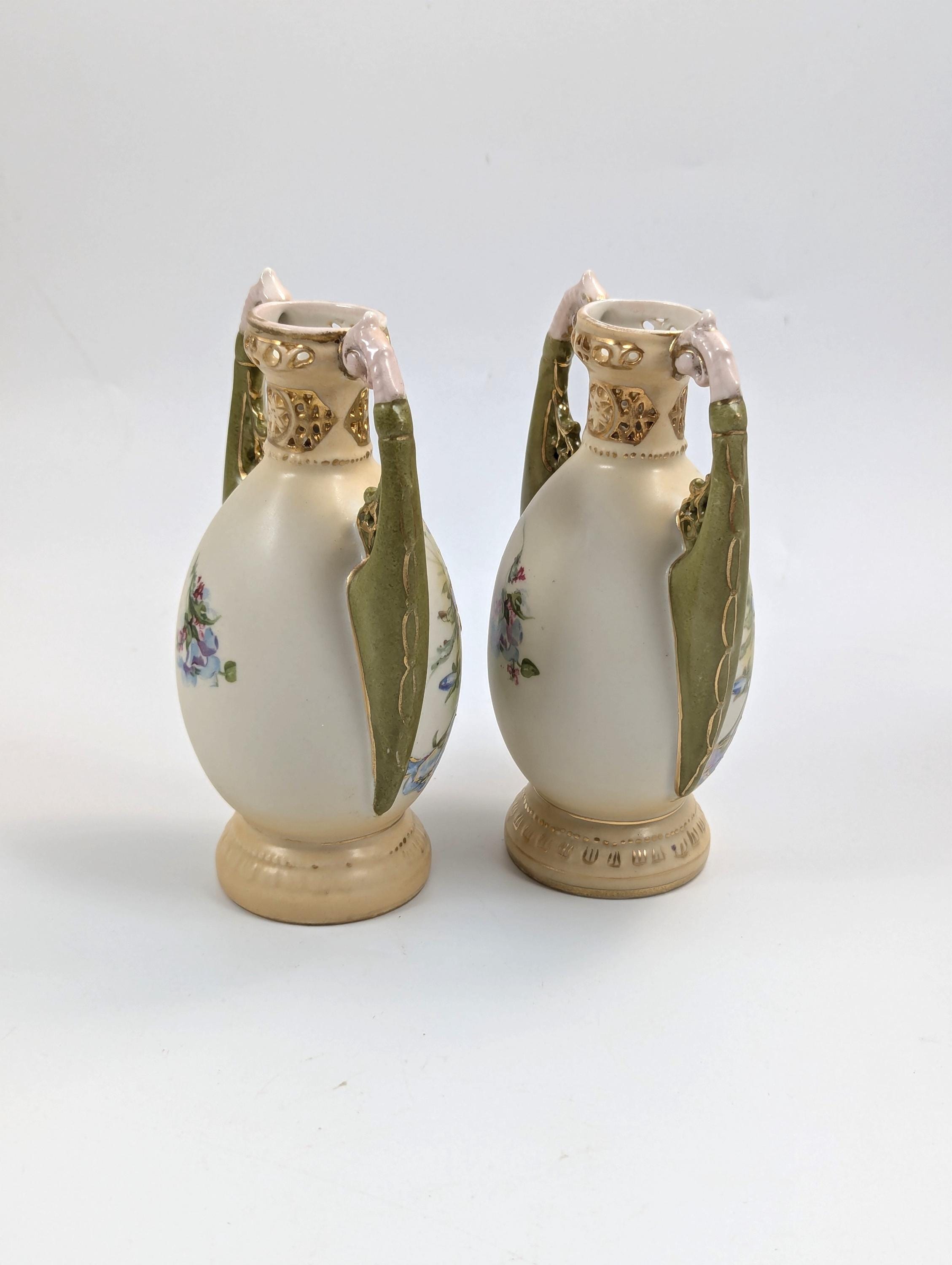 Antique Porcelain Vases by Alexandra Porcelain Works Ernst Wahliss, c. 1905