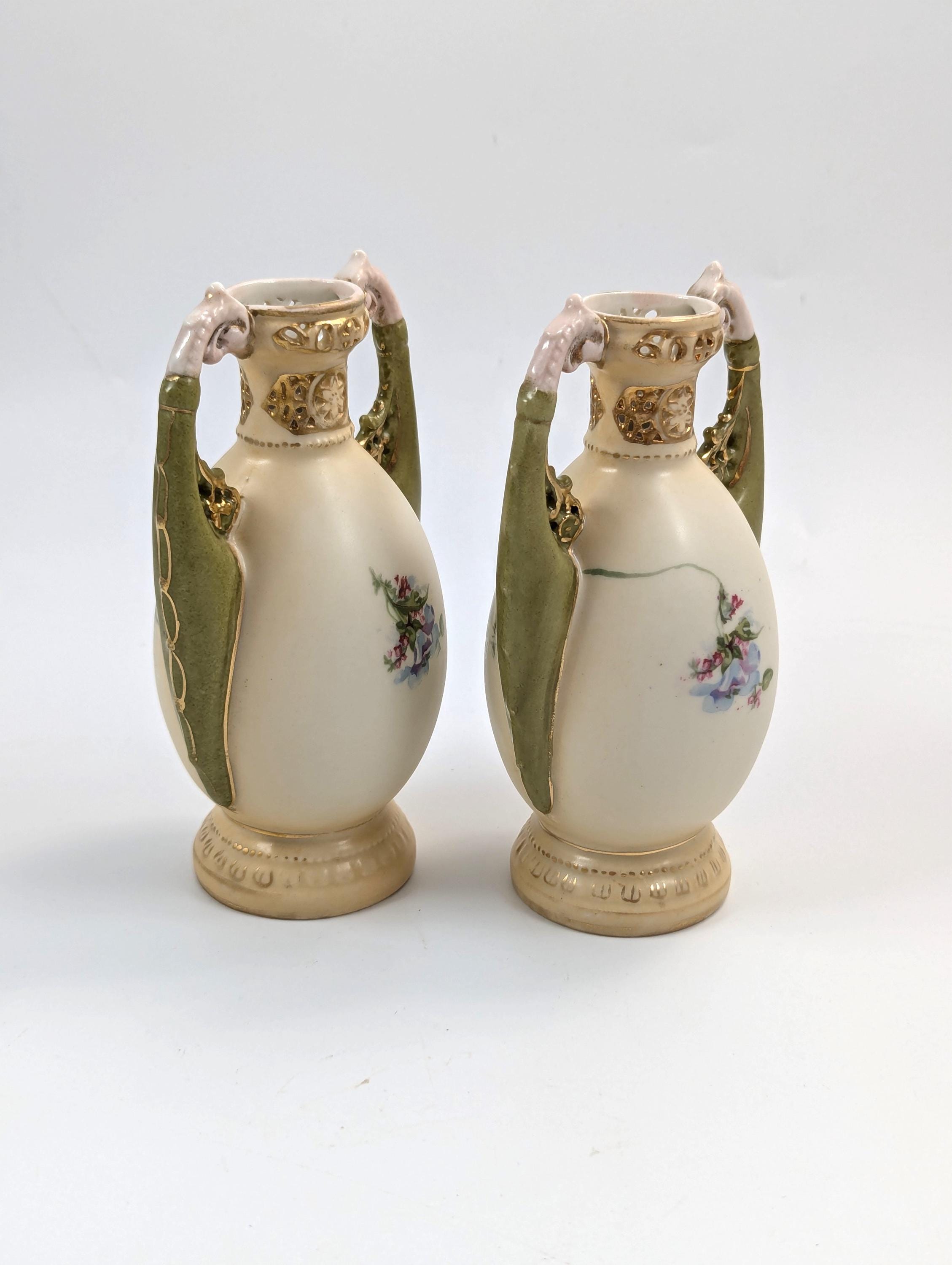 Antique Porcelain Vases by Alexandra Porcelain Works Ernst Wahliss, c. 1905