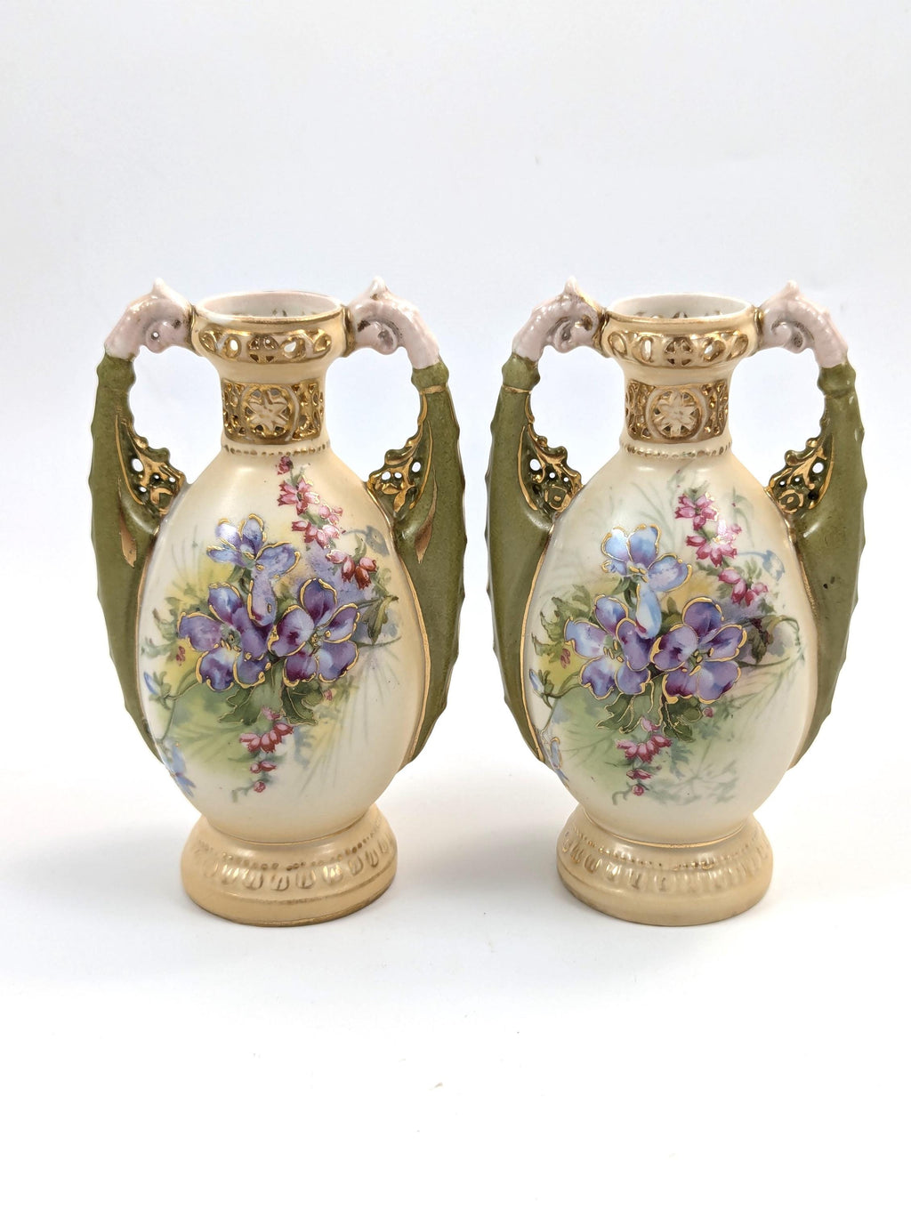Antique Porcelain Vases by Alexandra Porcelain Works Ernst Wahliss, c. 1905