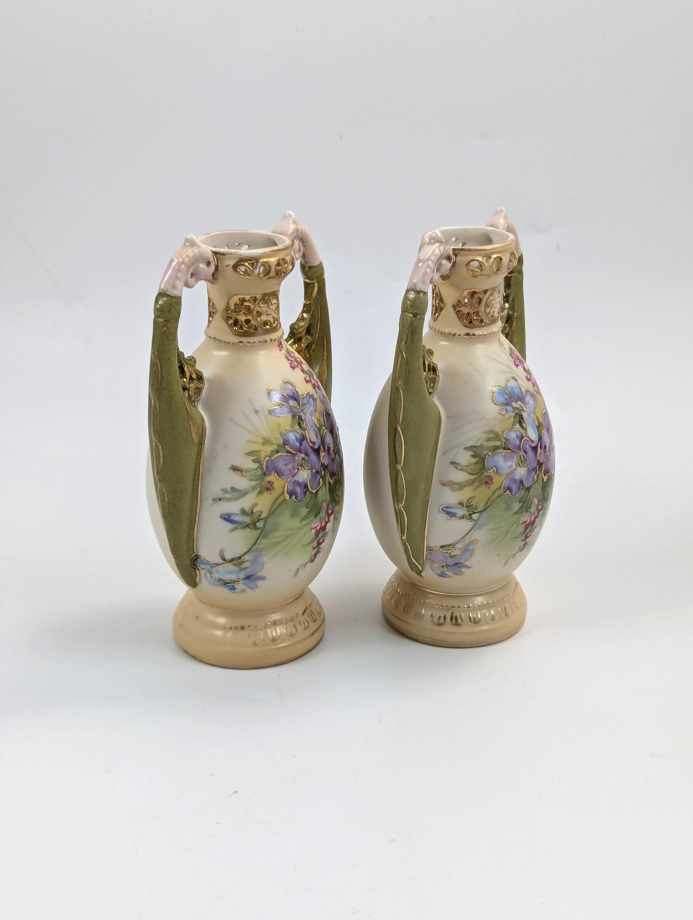 Antique Porcelain Vases by Alexandra Porcelain Works Ernst Wahliss, c. 1905