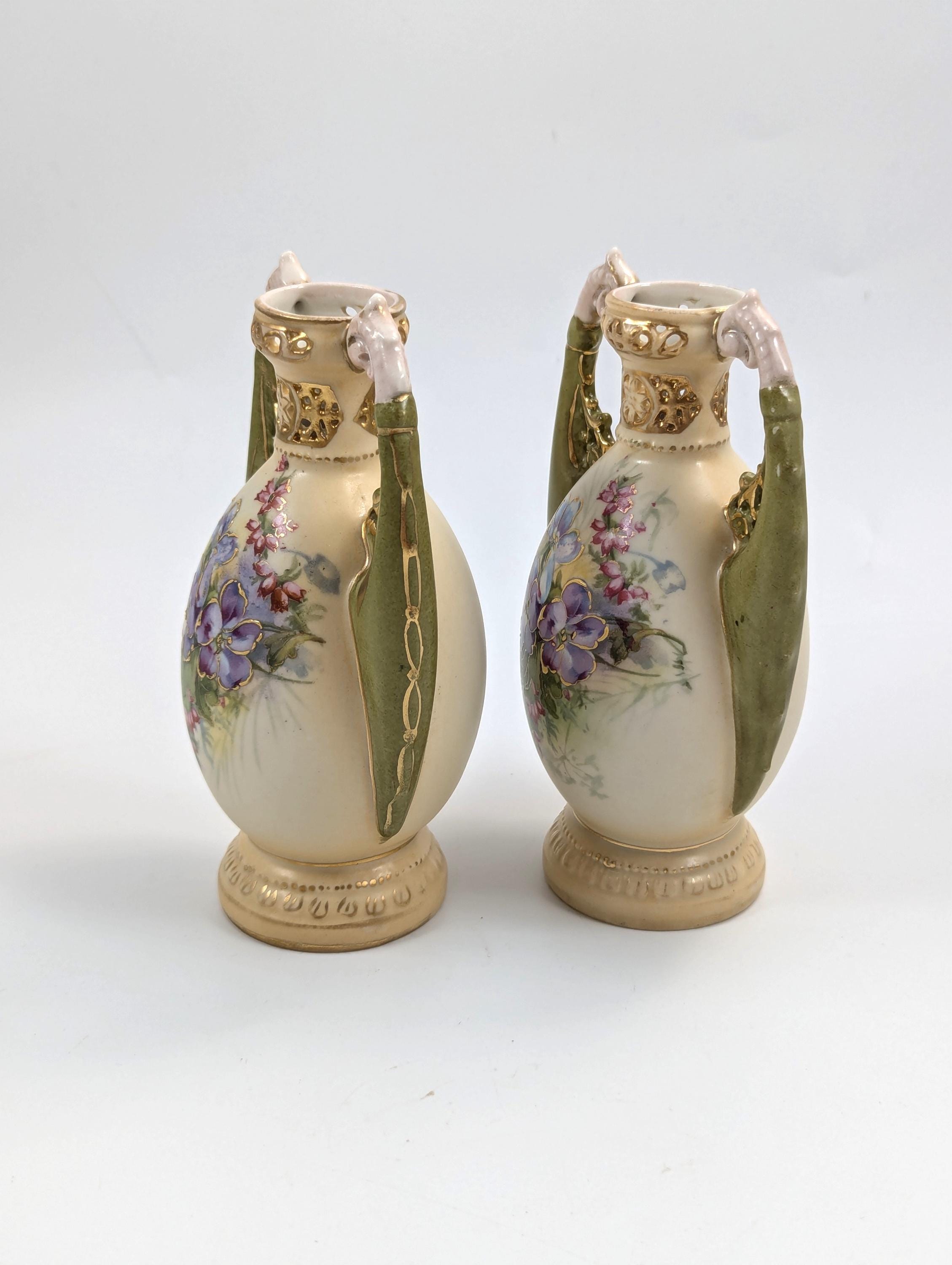Antique Porcelain Vases by Alexandra Porcelain Works Ernst Wahliss, c. 1905