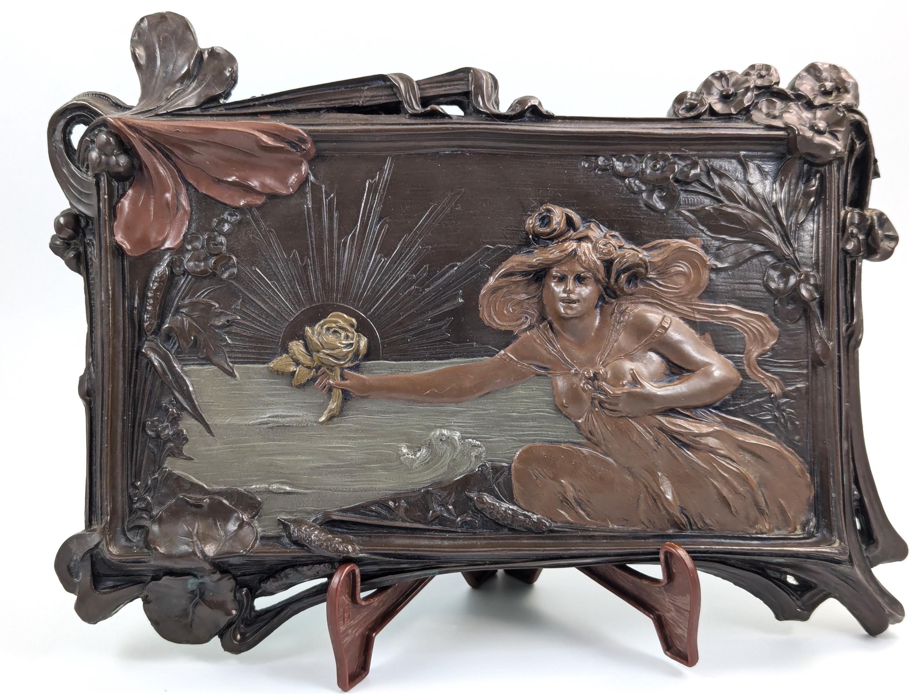Art Nouveau  Terracotta Wall Relief, 19th Century,France