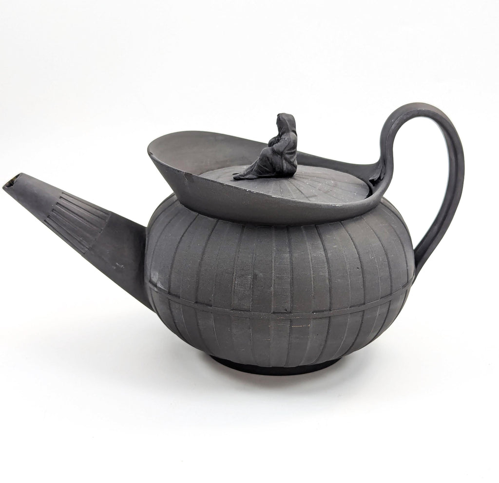 Antique Wedgwood Black Basalt Teapot, c. 1790