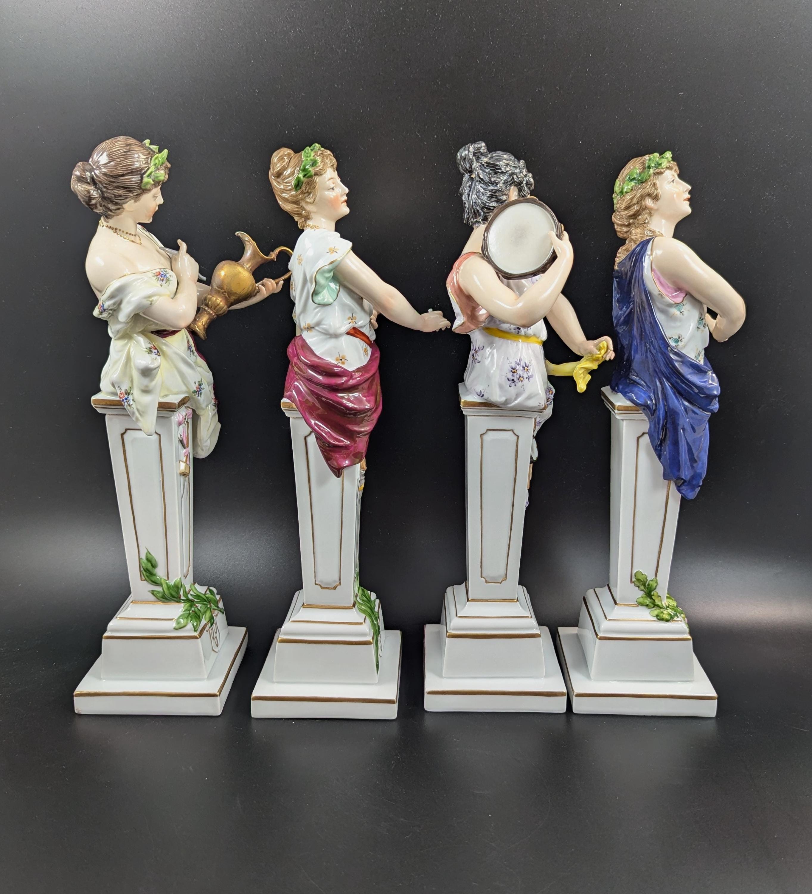 Porcelain Figurines ‘ALLEGORY OF ART’ by Achille Mollica, 19th Century