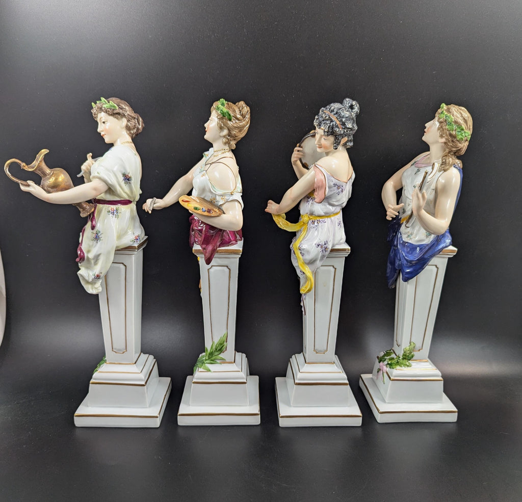Porcelain Figurines ‘ALLEGORY OF ART’ by Achille Mollica, 19th Century