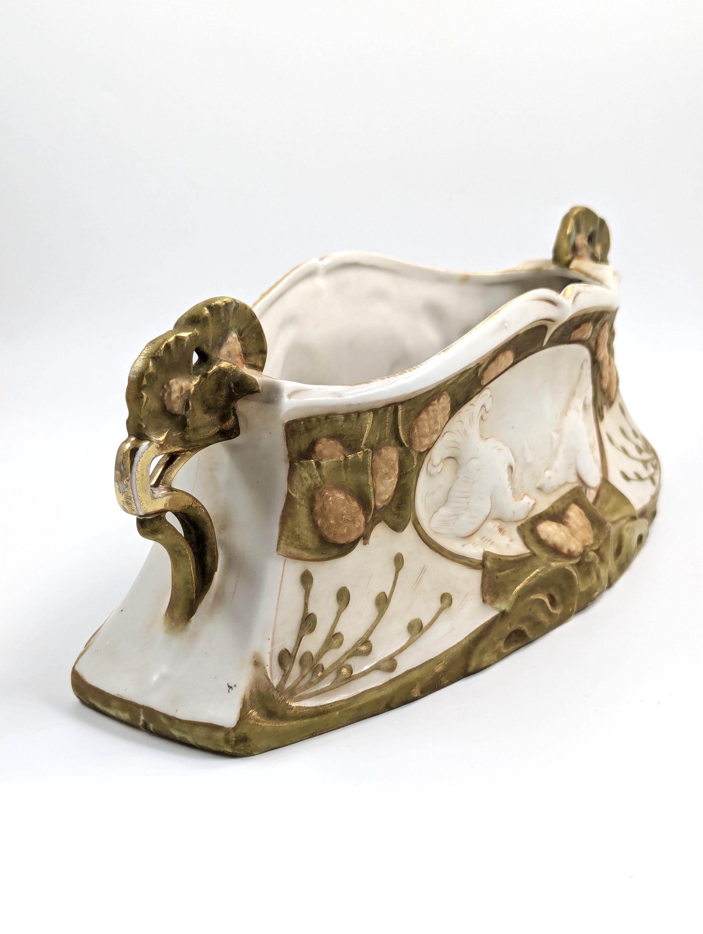 Royal Dux Porcelain Vase, Art Nouveau, Large, Very Rare, c. 1918