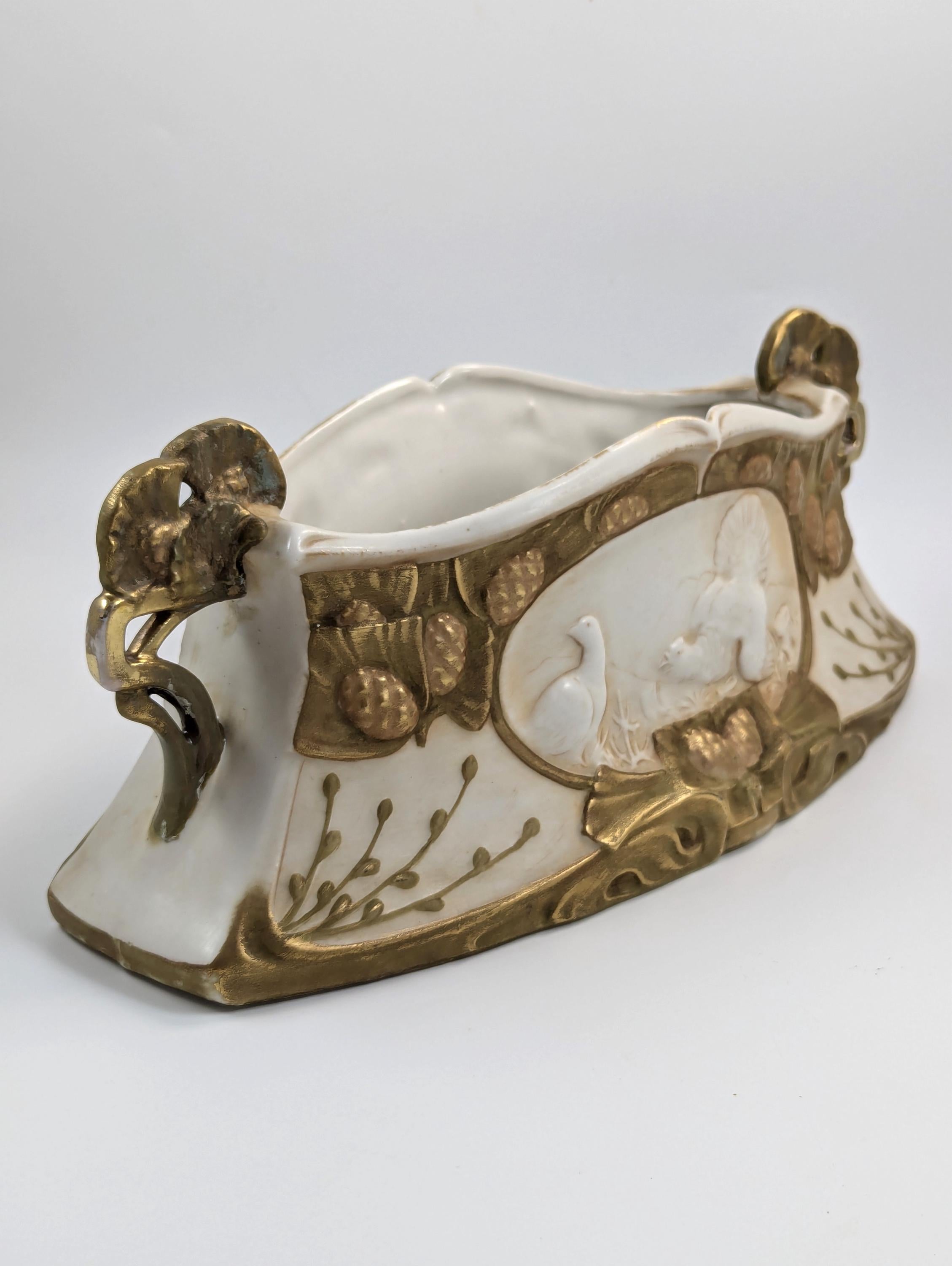 Royal Dux Porcelain Vase, Art Nouveau, Large, Very Rare, c. 1918