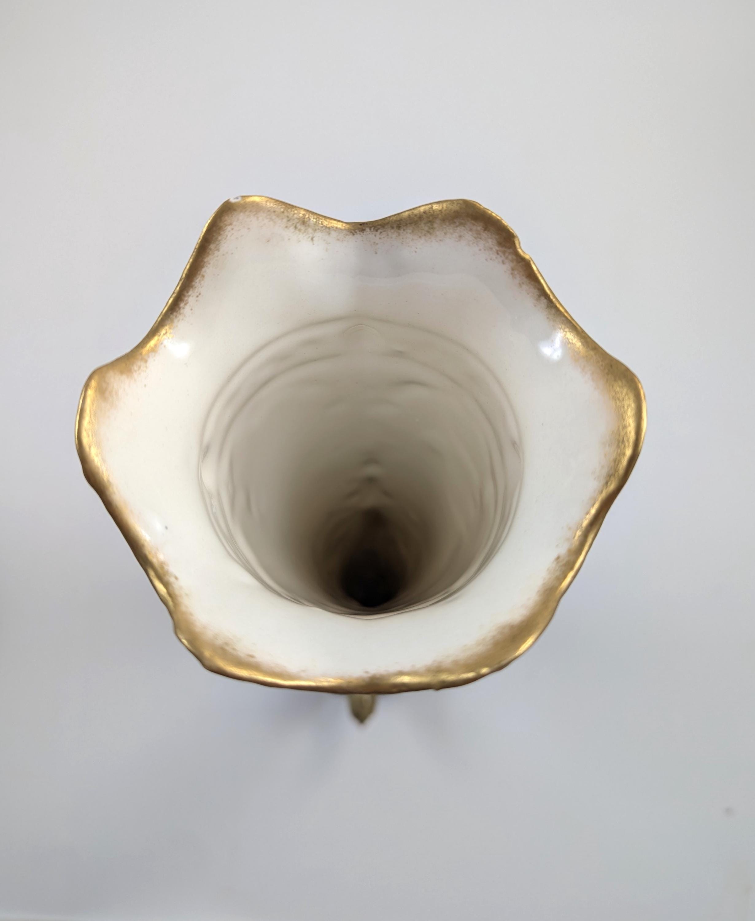 Antique Ernst Wahliss Porcelain Cornucopia Vase, c. 1897.