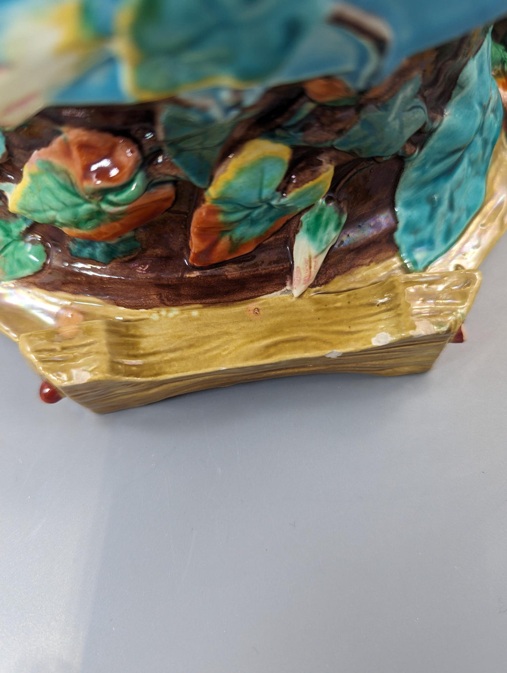 Rare Majolica Jardiniere Planter by Royal Worcester, c. 1876