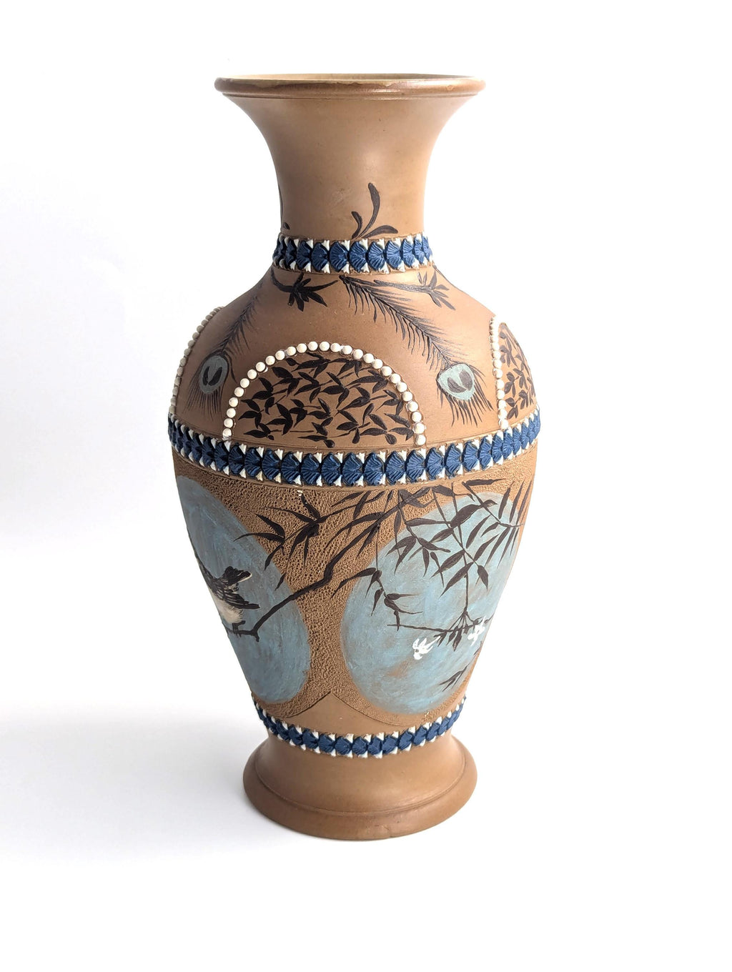 Antique Doulton Lambeth Florence Barlow vase, c. 1882