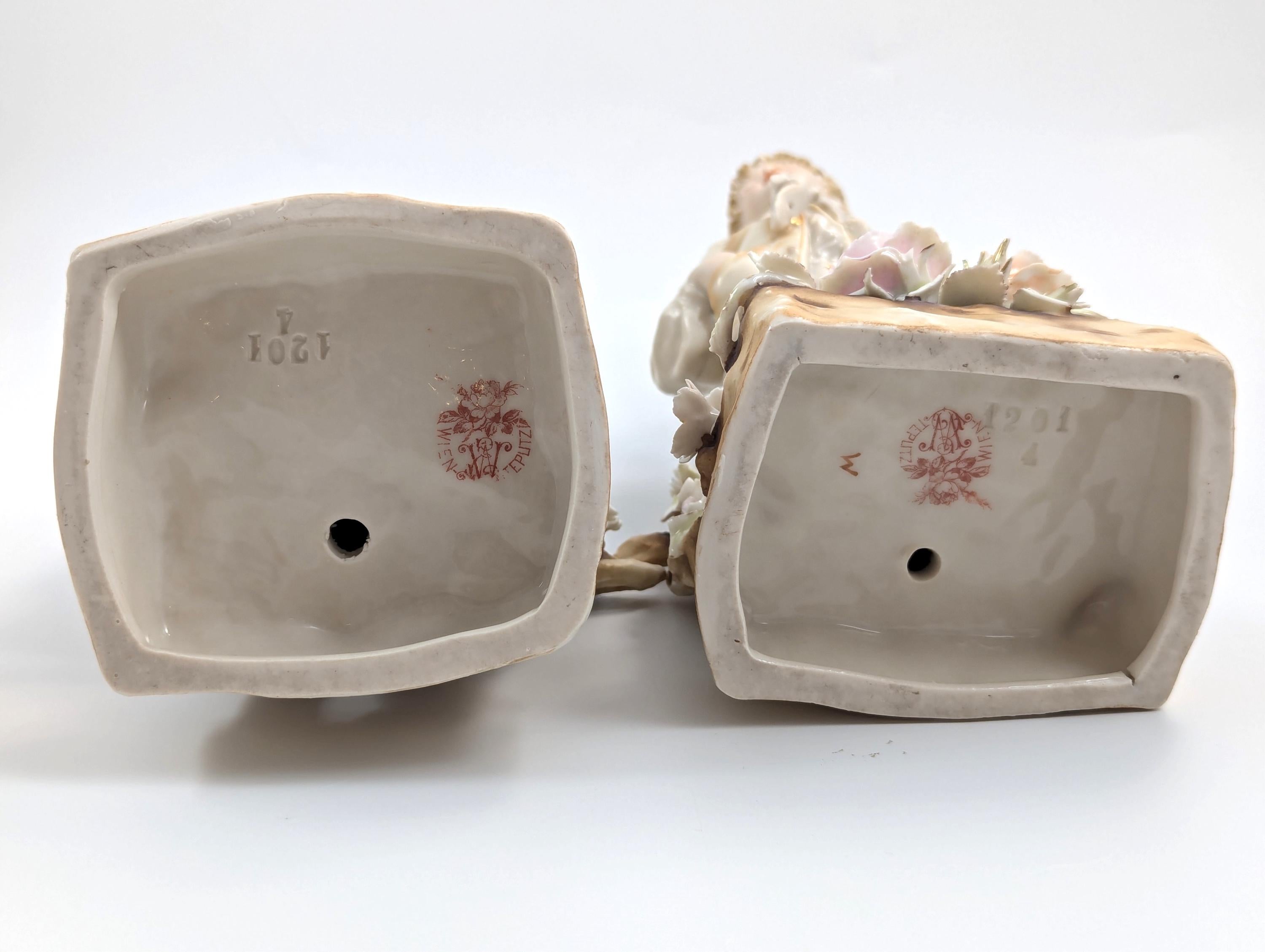 Antique Porcelain Figurines by Teplitz Wien, Ernst Wahliss, Early 20th Century