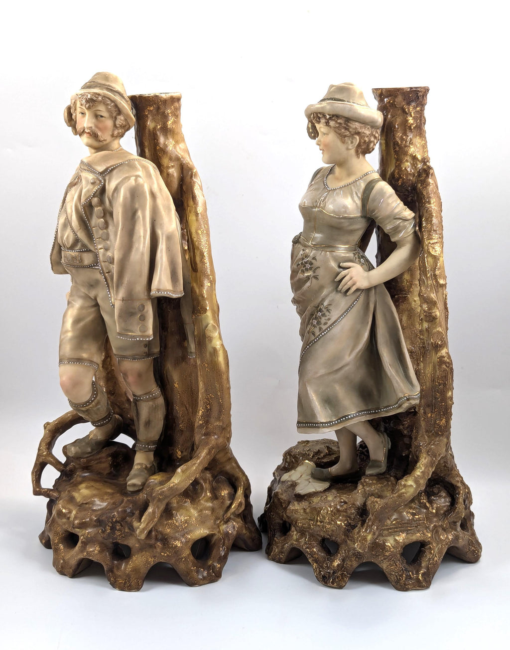 Antique Porcelain Figurines, Bohemian School, 19th Century