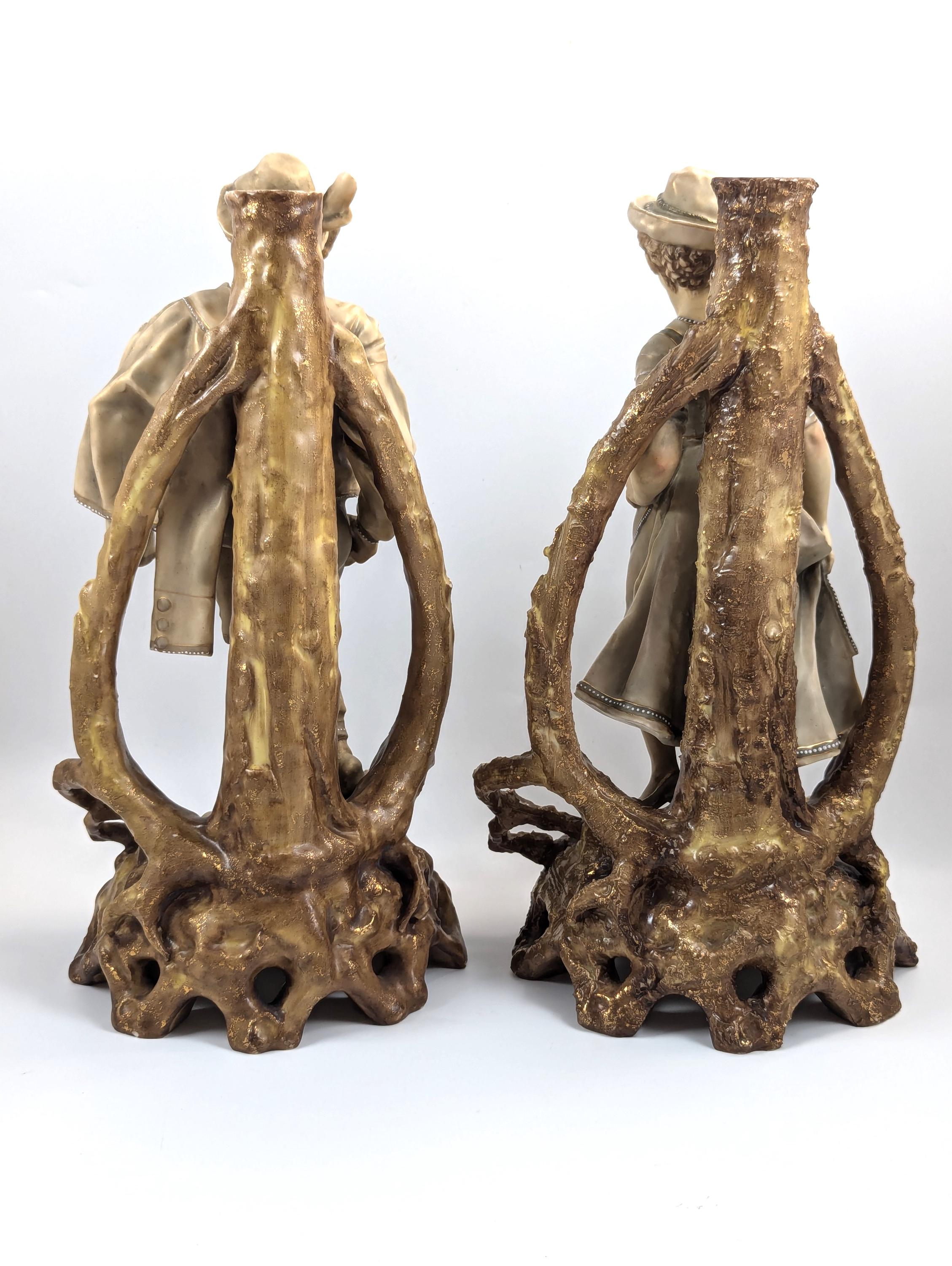 Antique Porcelain Figurines, Bohemian School, 19th Century