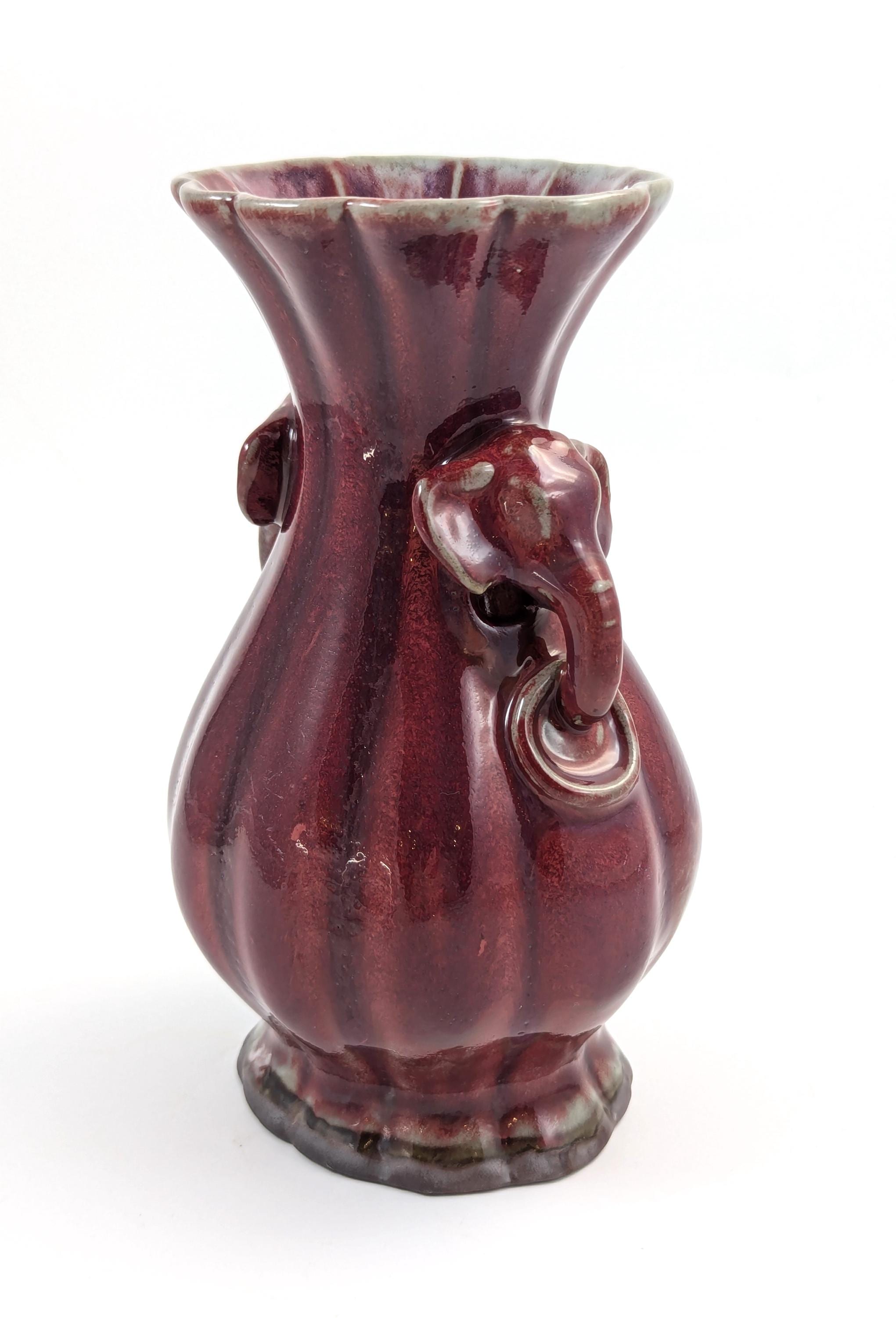 Antique Chinese Flambe Glaze Vase, c. 19th Century