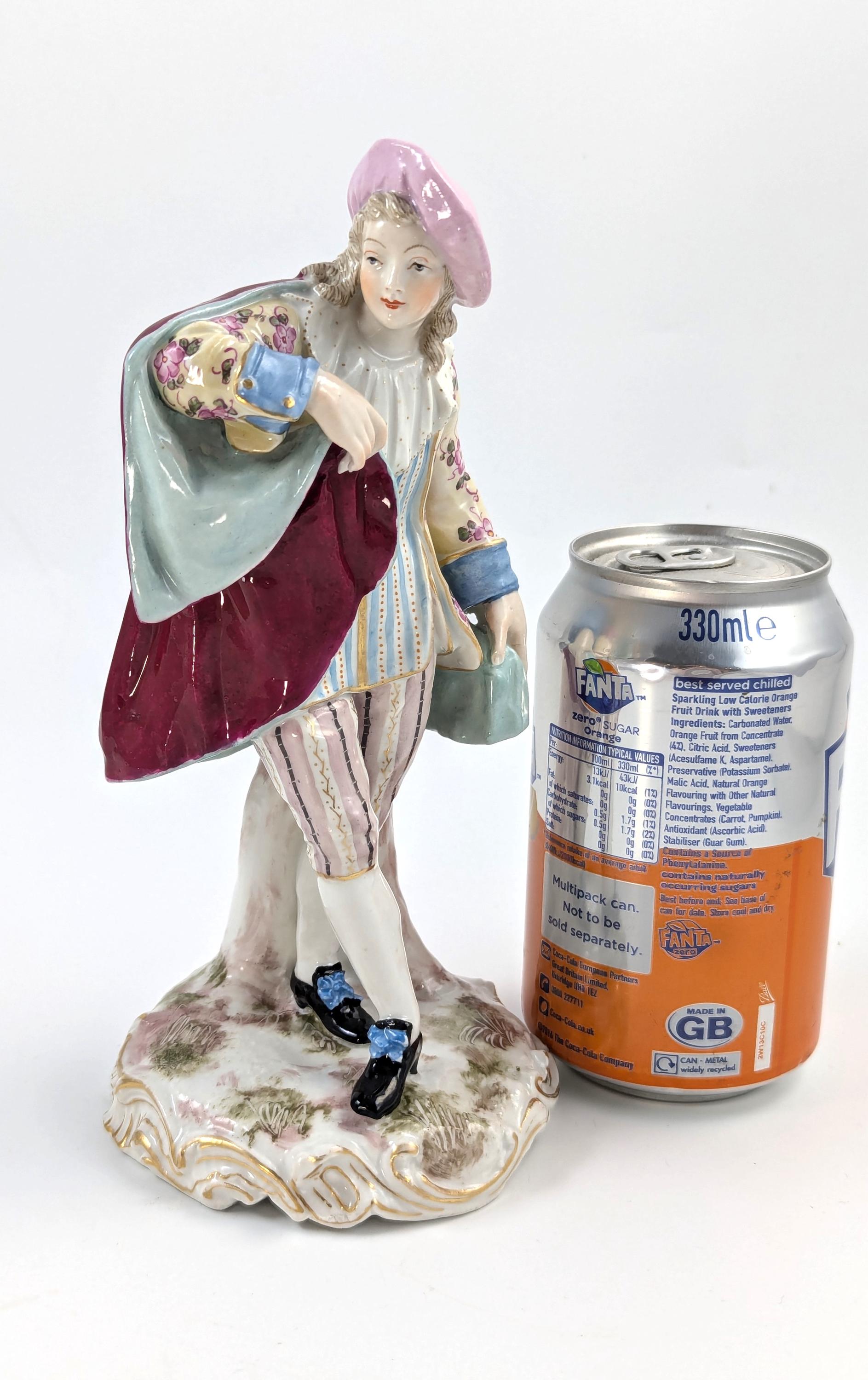 Antique Porcelain Figurine of Dandy, Samson, France, Late 19th Century.