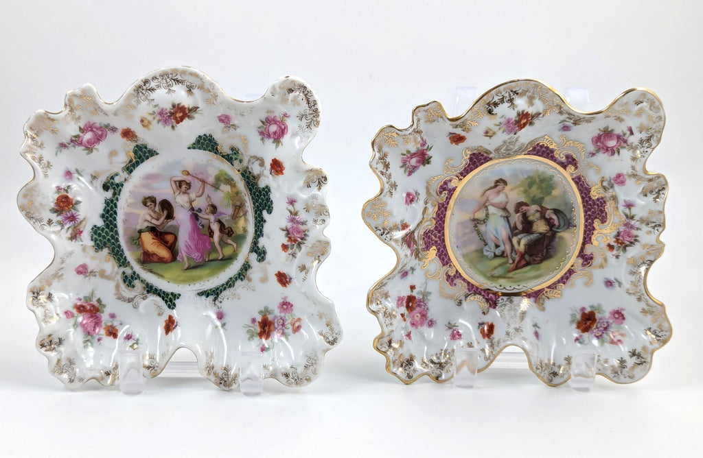 Antique Porcelain Plates from Plaue Schierholz, Germany, c. 1875