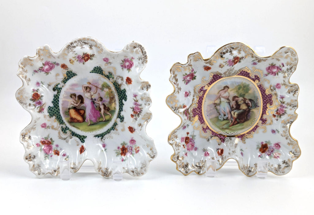 Antique Porcelain Plates from Plaue Schierholz, Germany, c. 1875