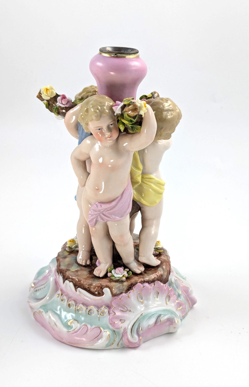 Triebner, ENS & Eckert Volkstedt, Germany. Candlestick, c. 19th century.