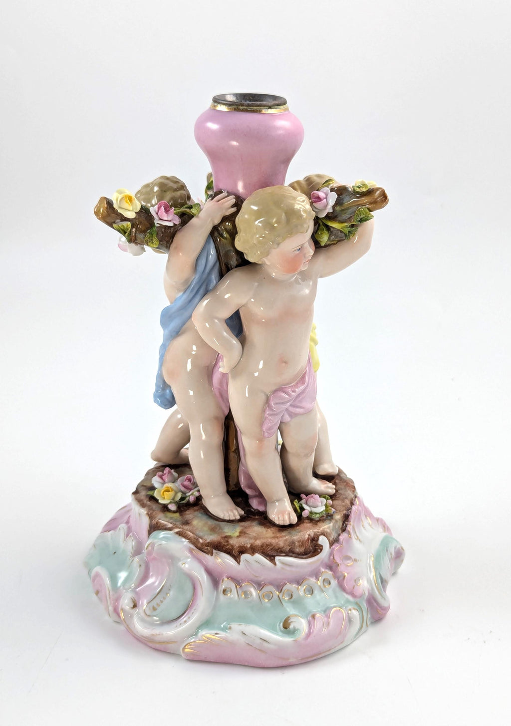 Triebner, ENS & Eckert Volkstedt, Germany. Candlestick, c. 19th century.