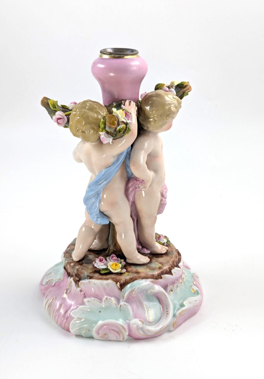 Triebner, ENS & Eckert Volkstedt, Germany. Candlestick, c. 19th century.