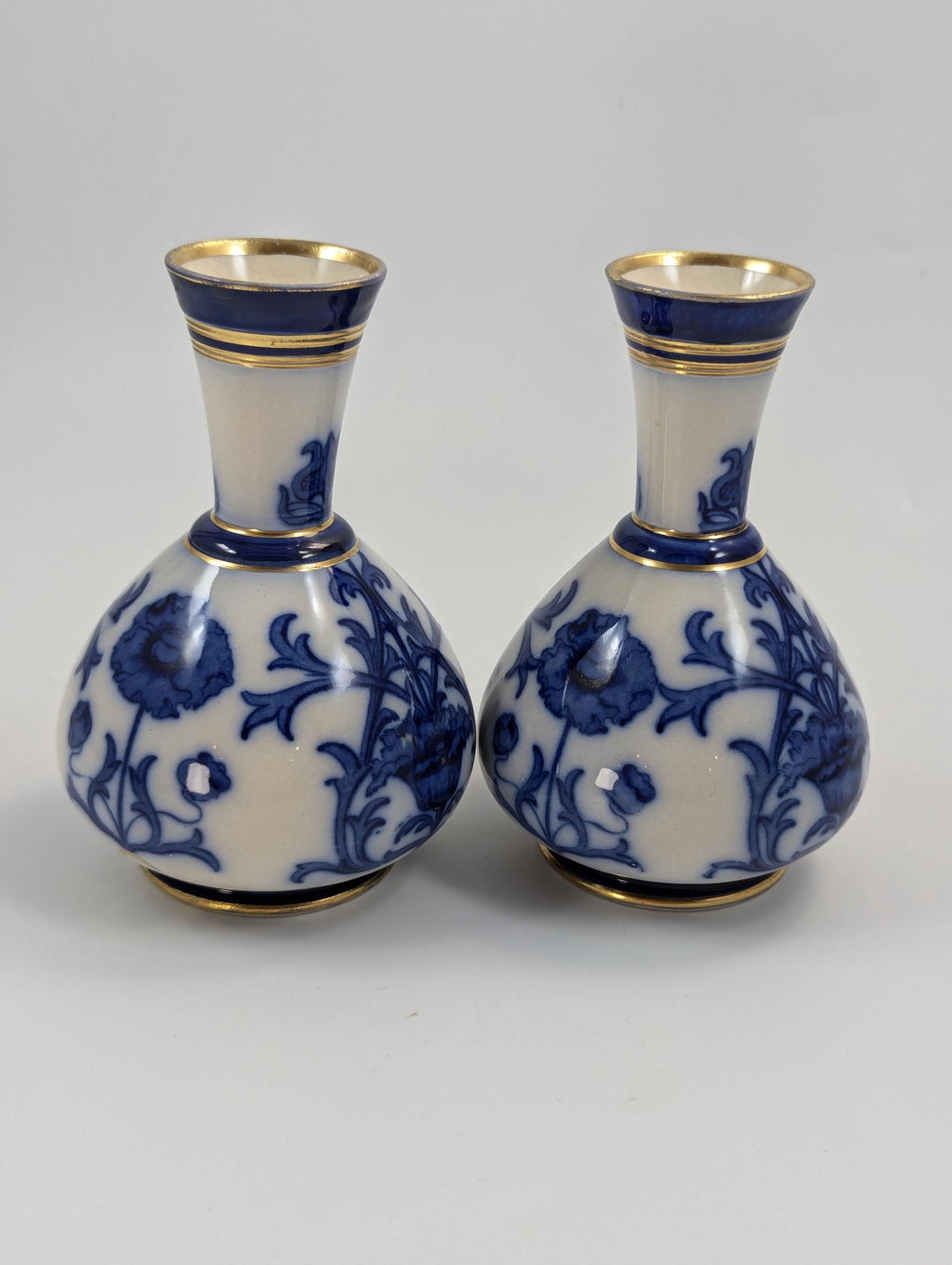 A Pair of Moorcroft Macintyre Aurelian Small Vases, Late 19th Century