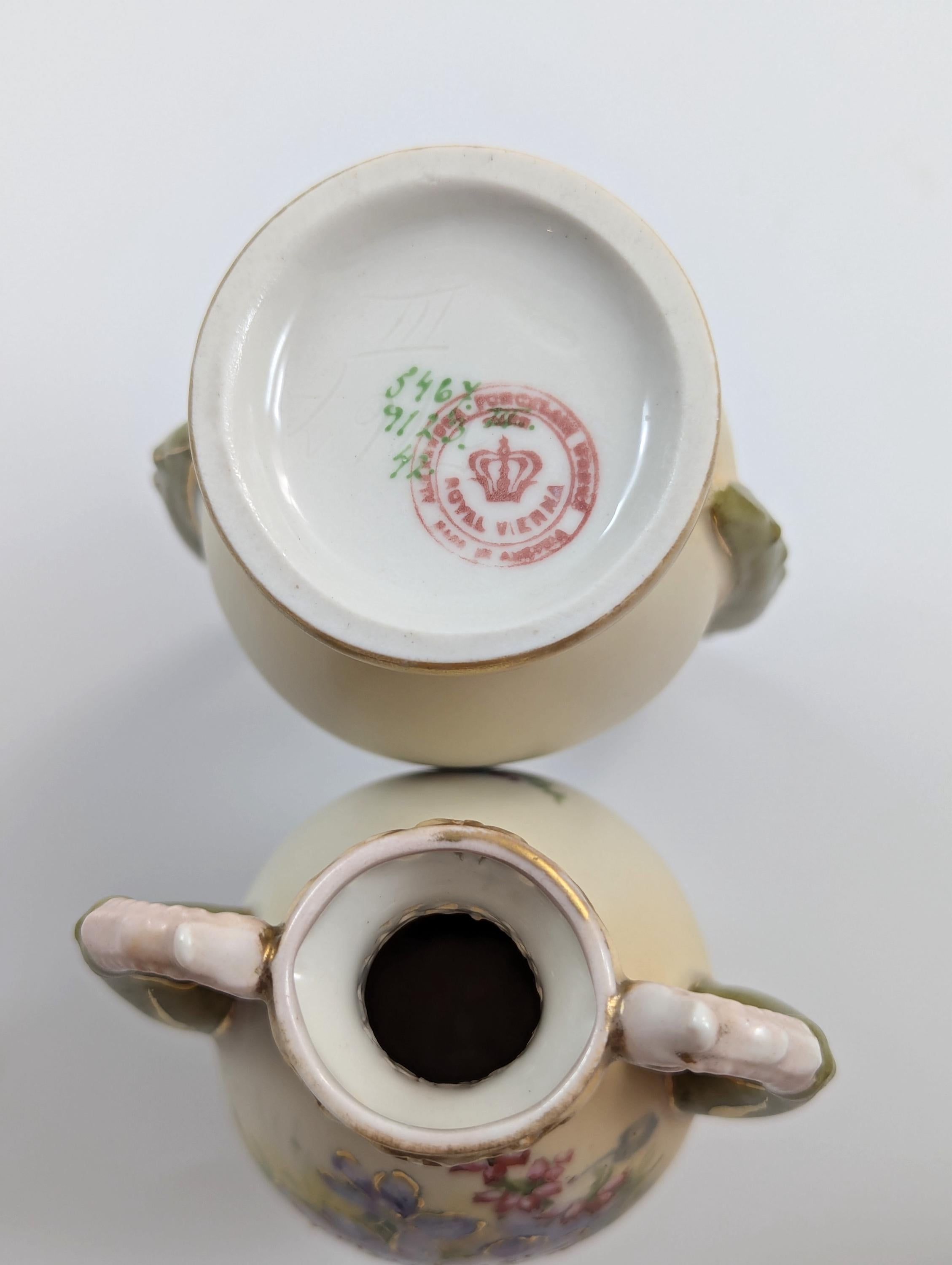 Antique Porcelain Vases by Alexandra Porcelain Works Ernst Wahliss, c. 1905