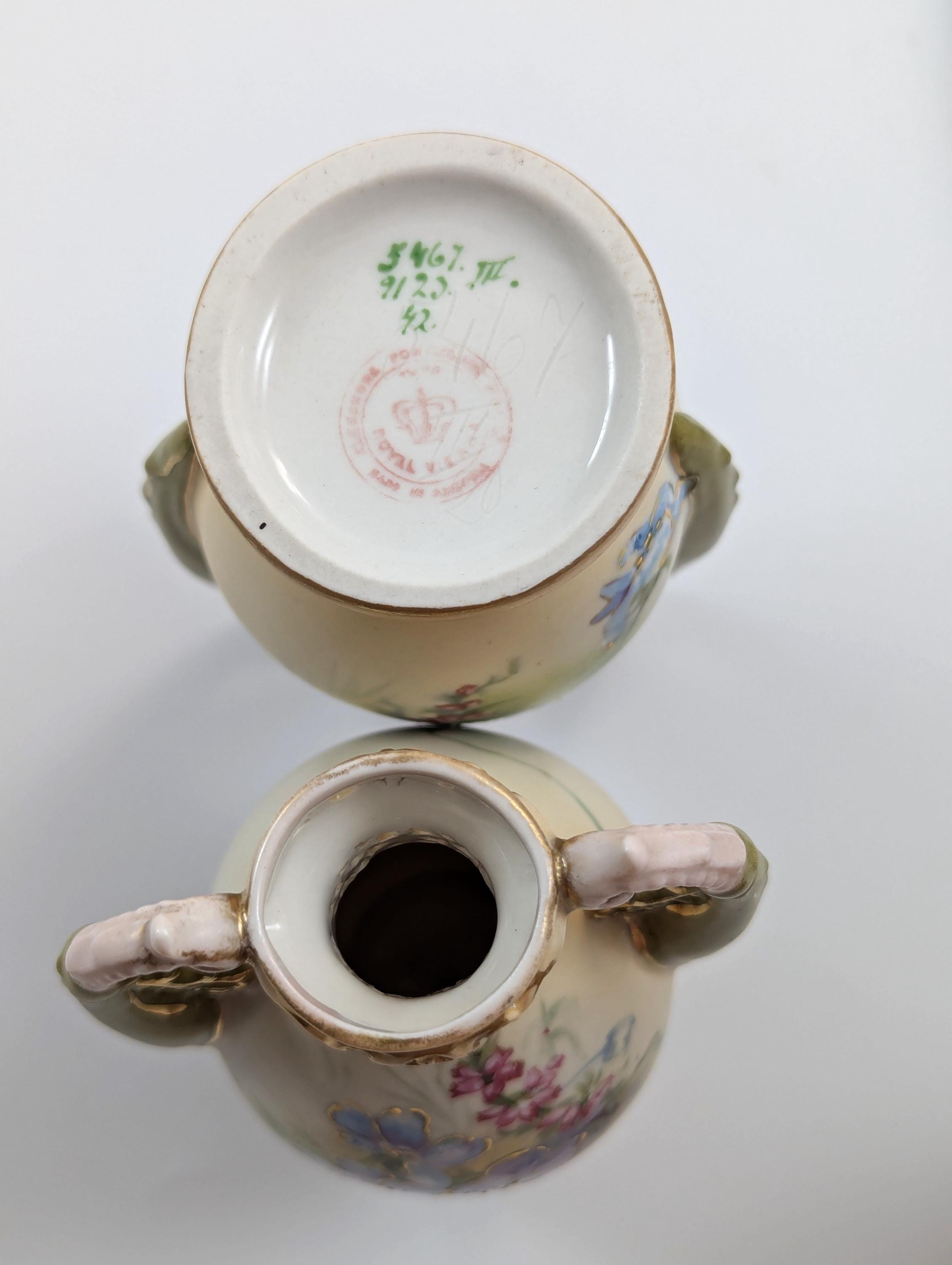 Antique Porcelain Vases by Alexandra Porcelain Works Ernst Wahliss, c. 1905
