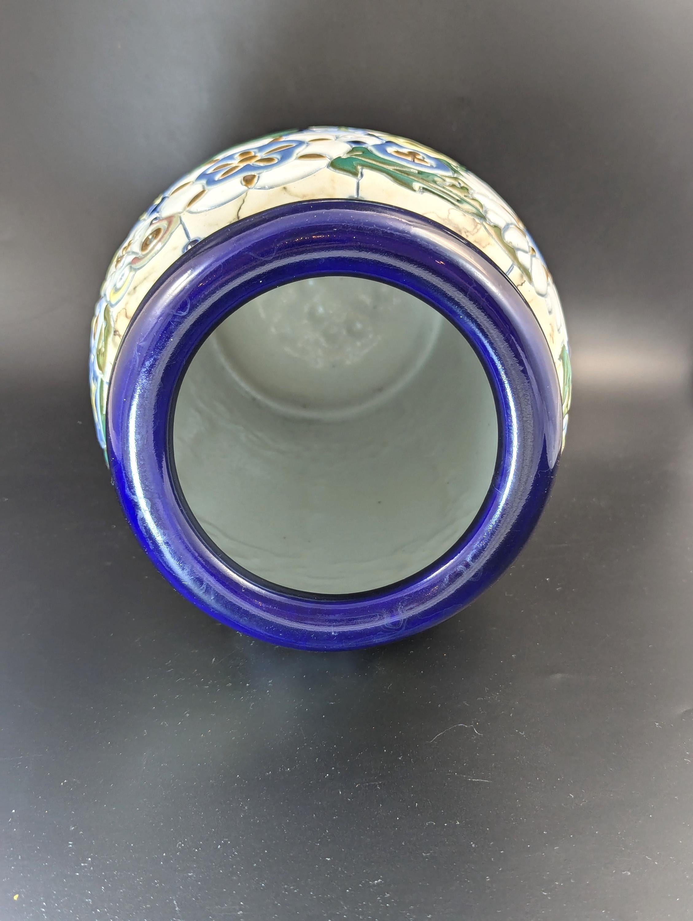 Amphora ceramic vase in the Art Deco style. Made in Czechoslovakia, с. 1920