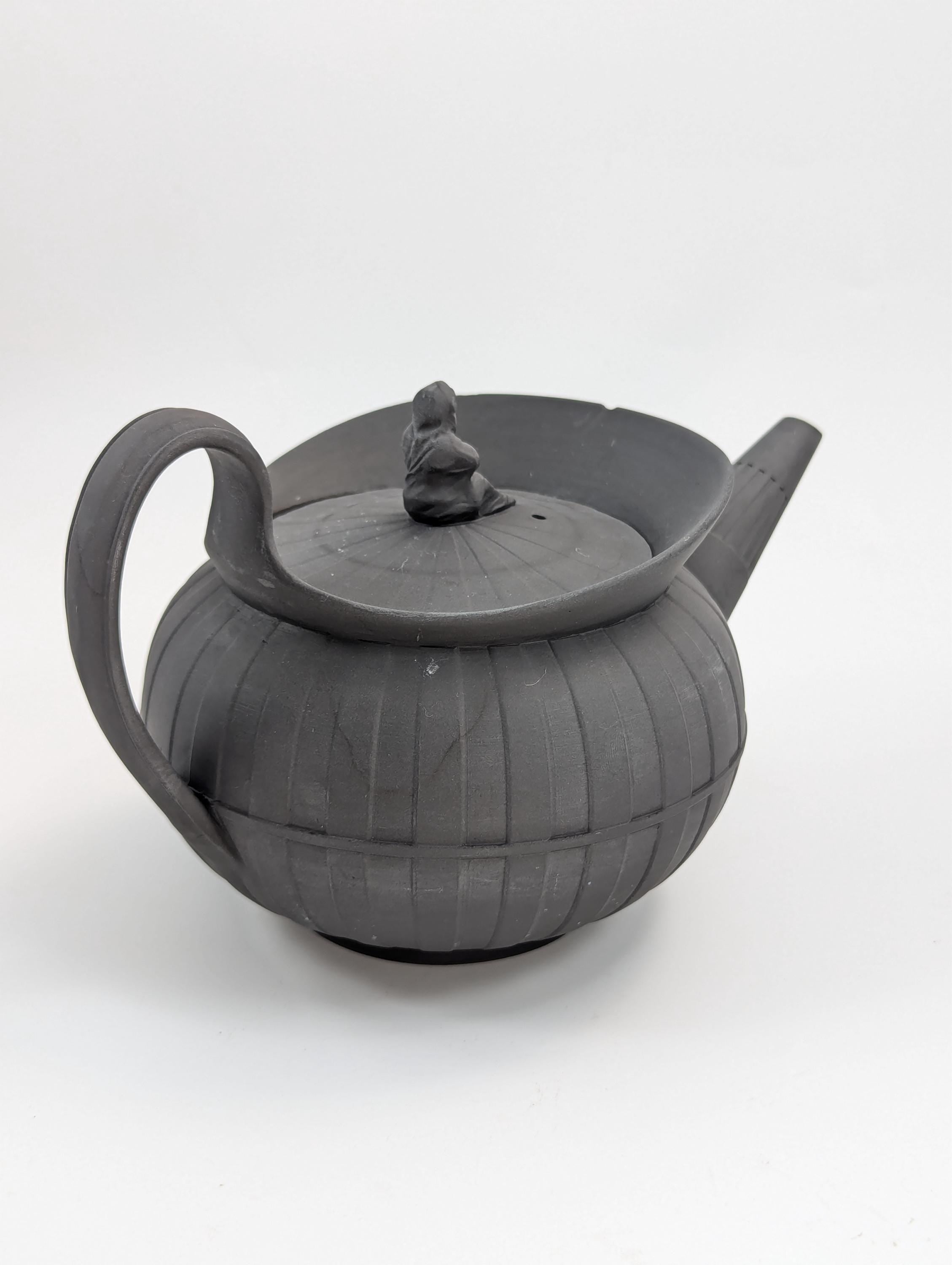 Antique Wedgwood Black Basalt Teapot, c. 1790