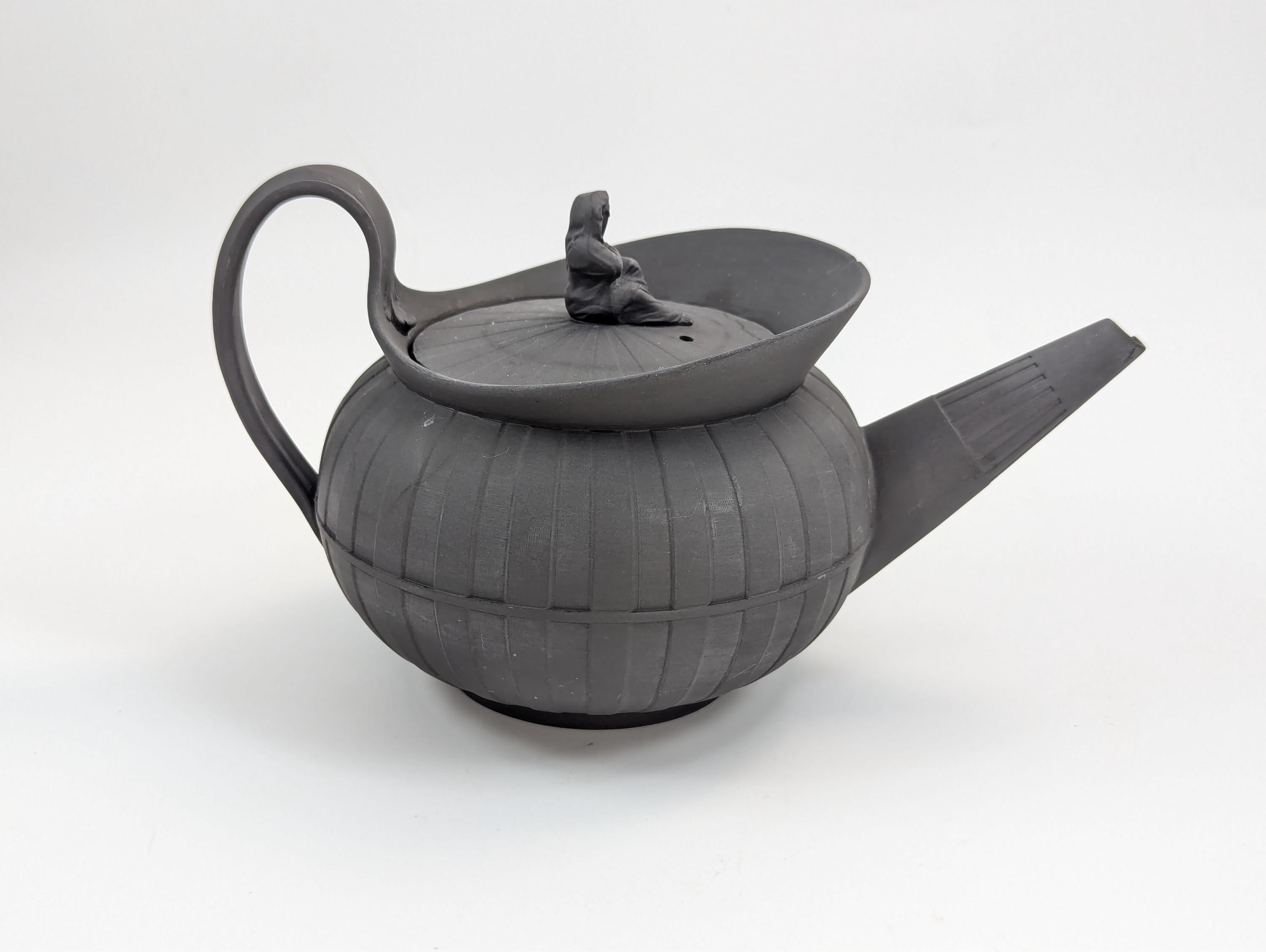 Antique Wedgwood Black Basalt Teapot, c. 1790