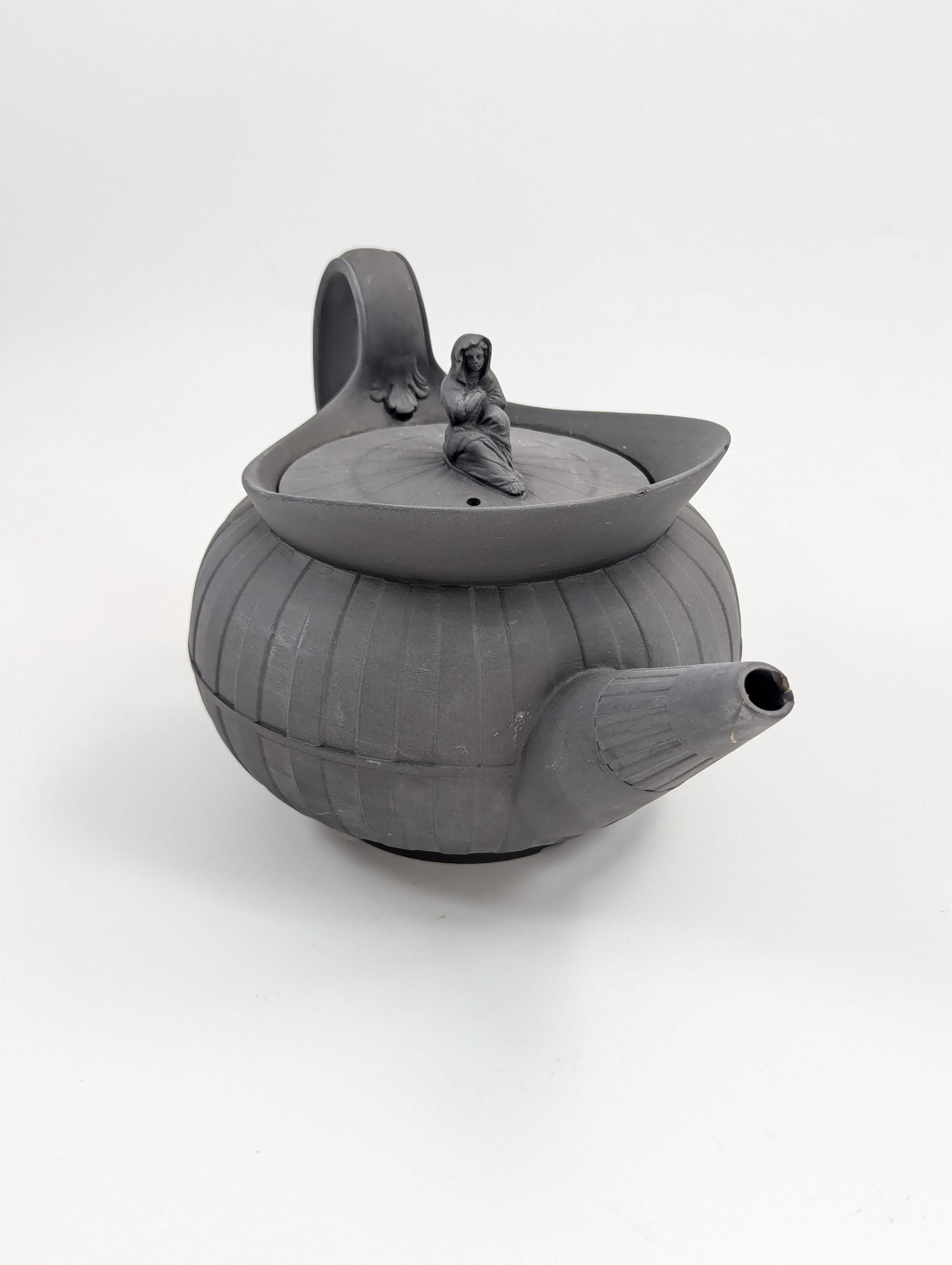 Antique Wedgwood Black Basalt Teapot, c. 1790