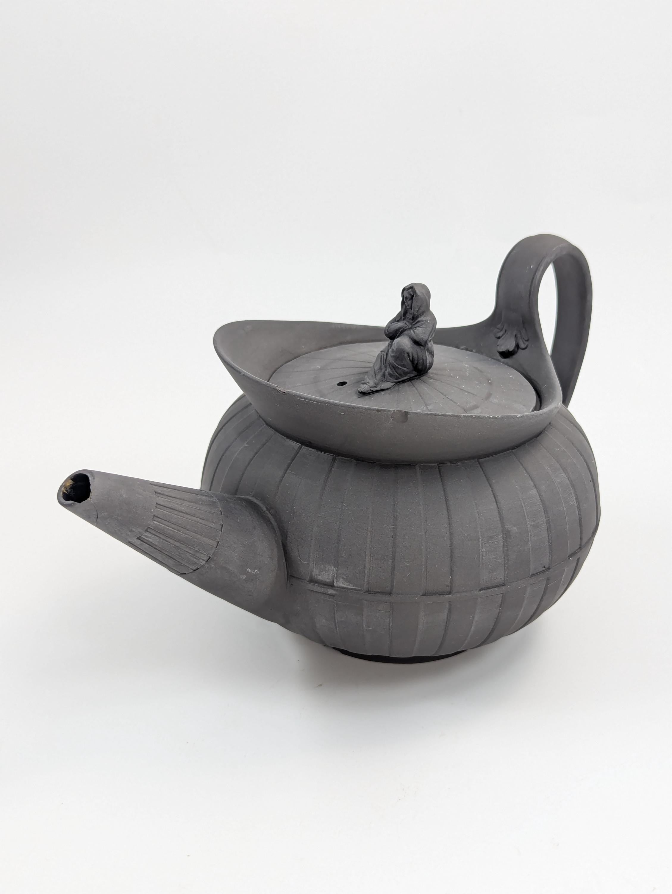 Antique Wedgwood Black Basalt Teapot, c. 1790
