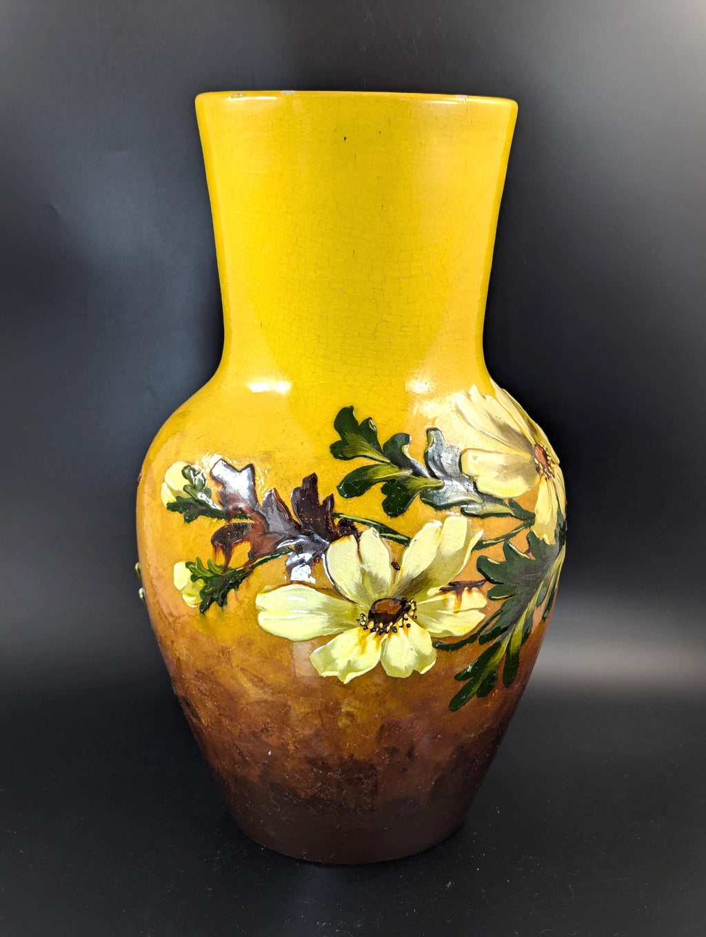 Burmantofts Faience Pottery Vase, c. 1890, Large and Rare