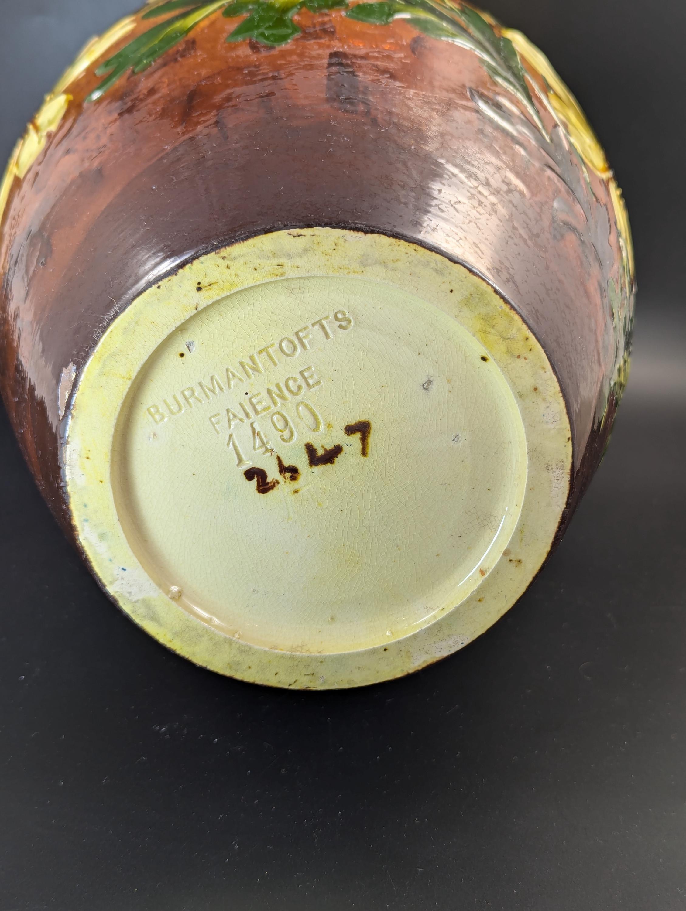 Burmantofts Faience Pottery Vase, c. 1890, Large and Rare