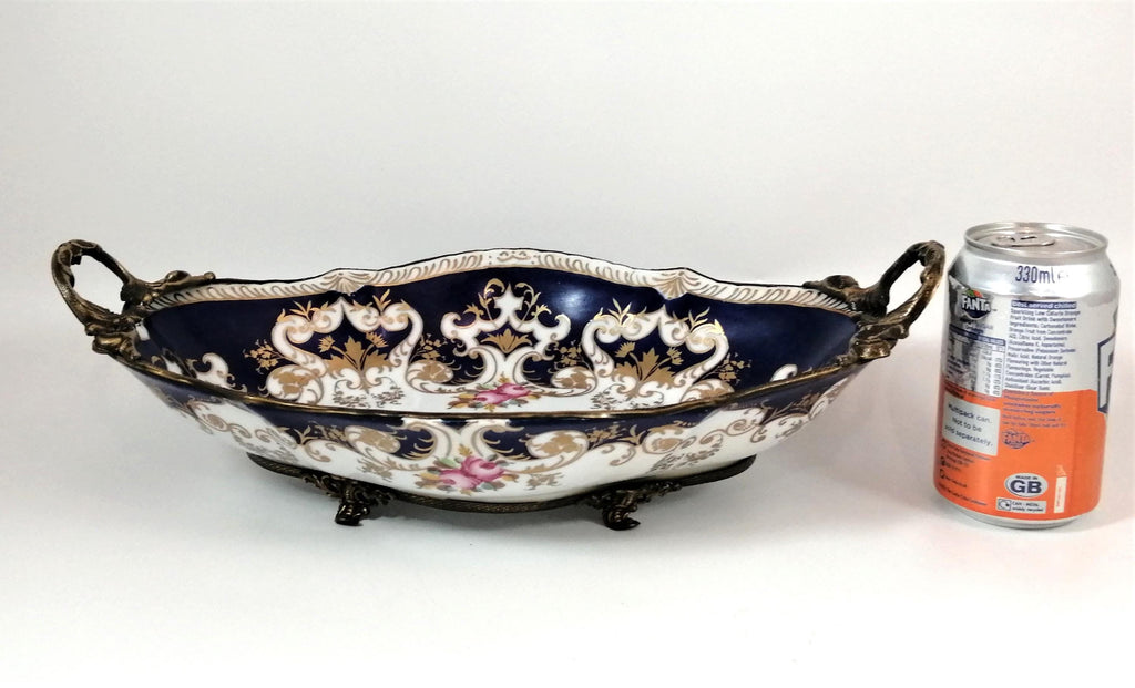 Antique Dresden style Porcelain Fruit Vase, middle 19th century.