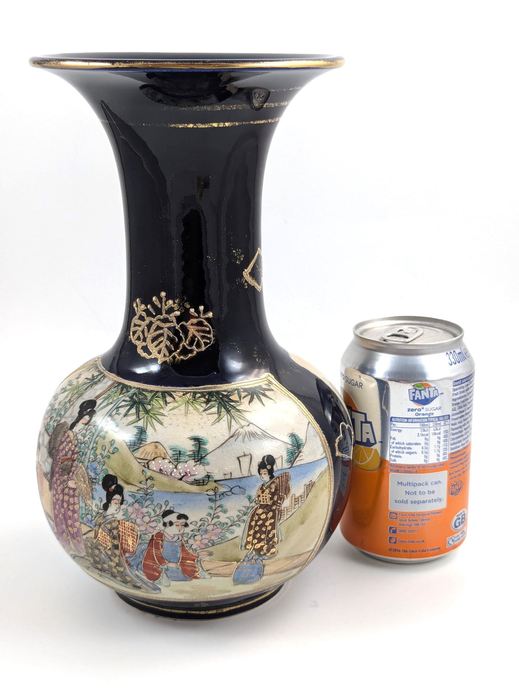 Antique Hand Painted Vase by Satsuma, Japan, Meiji period