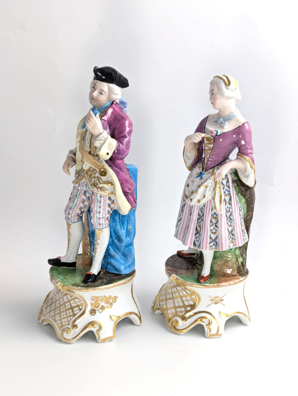 Pair of Porcelain Figurines Attributed to Jacob Petit Style, c. Mid-19th Century
