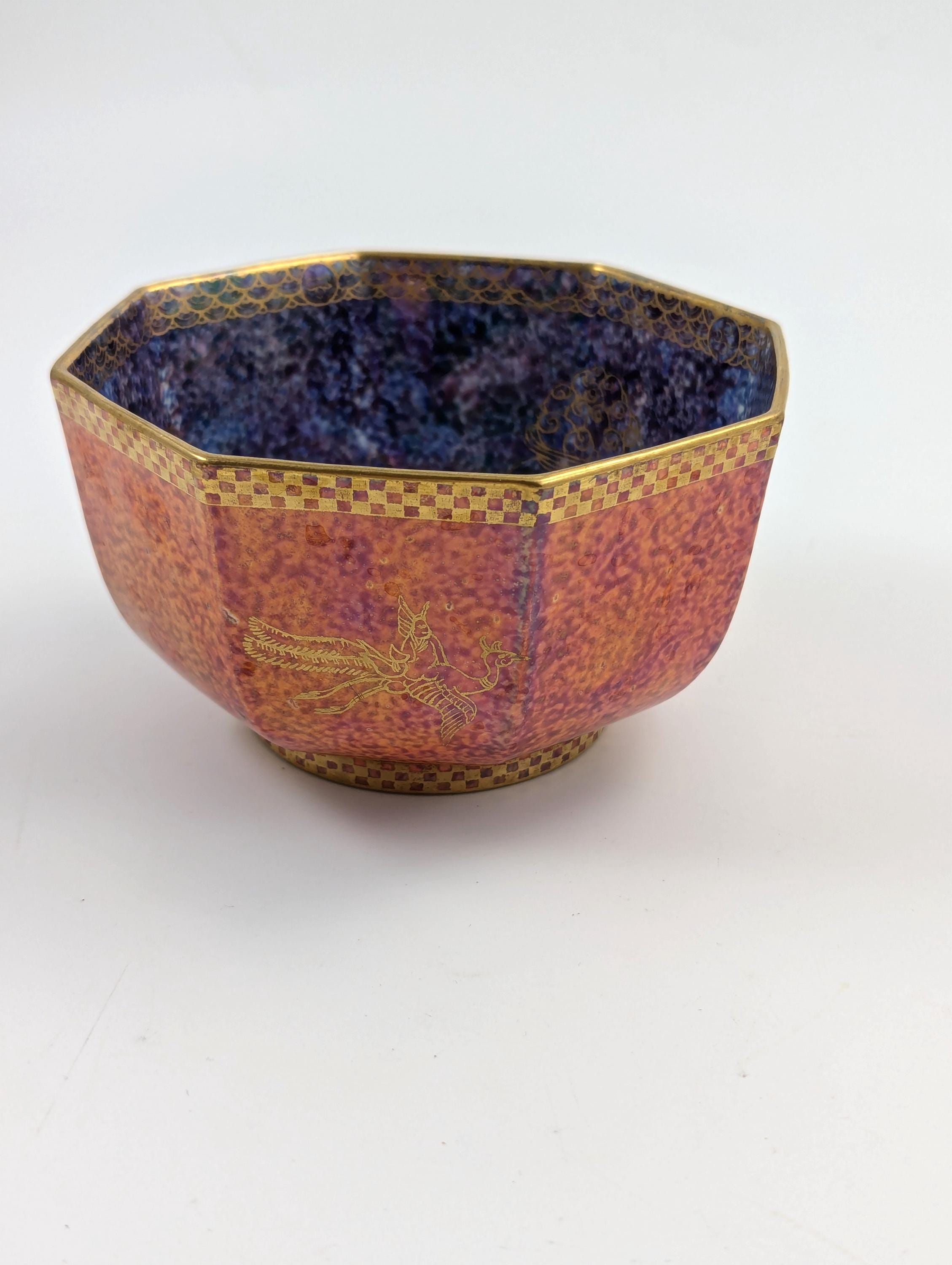 Daisy Makeig-Jones, Fairyland Phoenix Octagonal Bowl, c. 1920