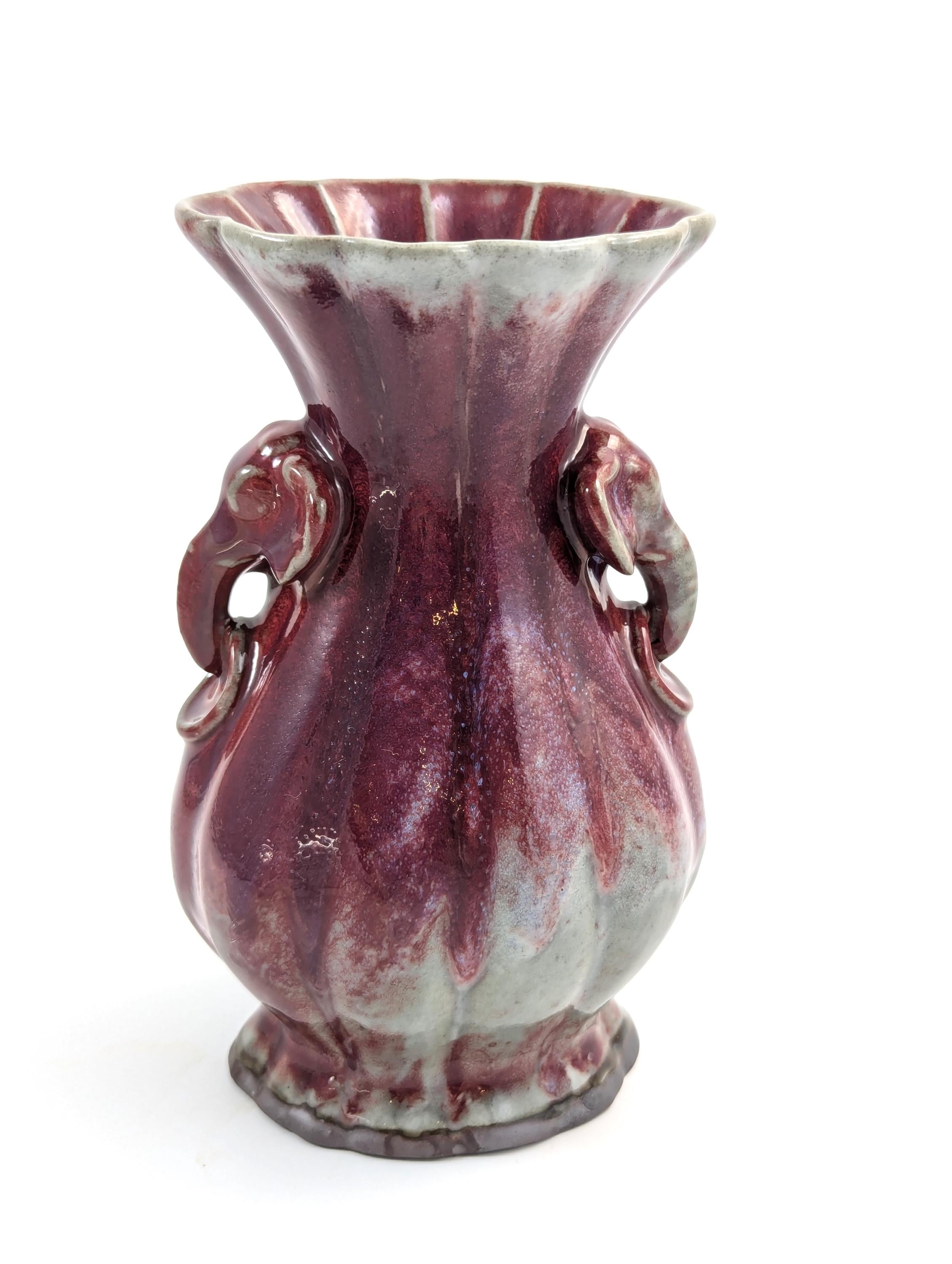 Antique Chinese Flambe Glaze Vase, c. 19th Century