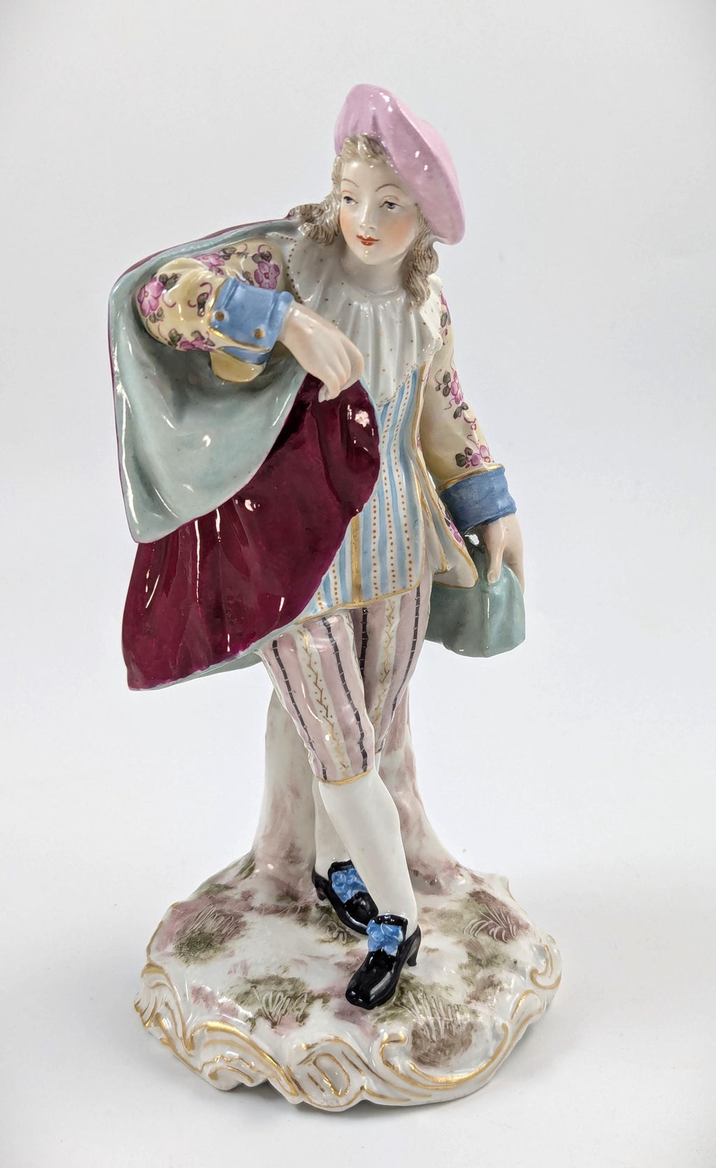 Antique Porcelain Figurine of Dandy, Samson, France, Late 19th Century.