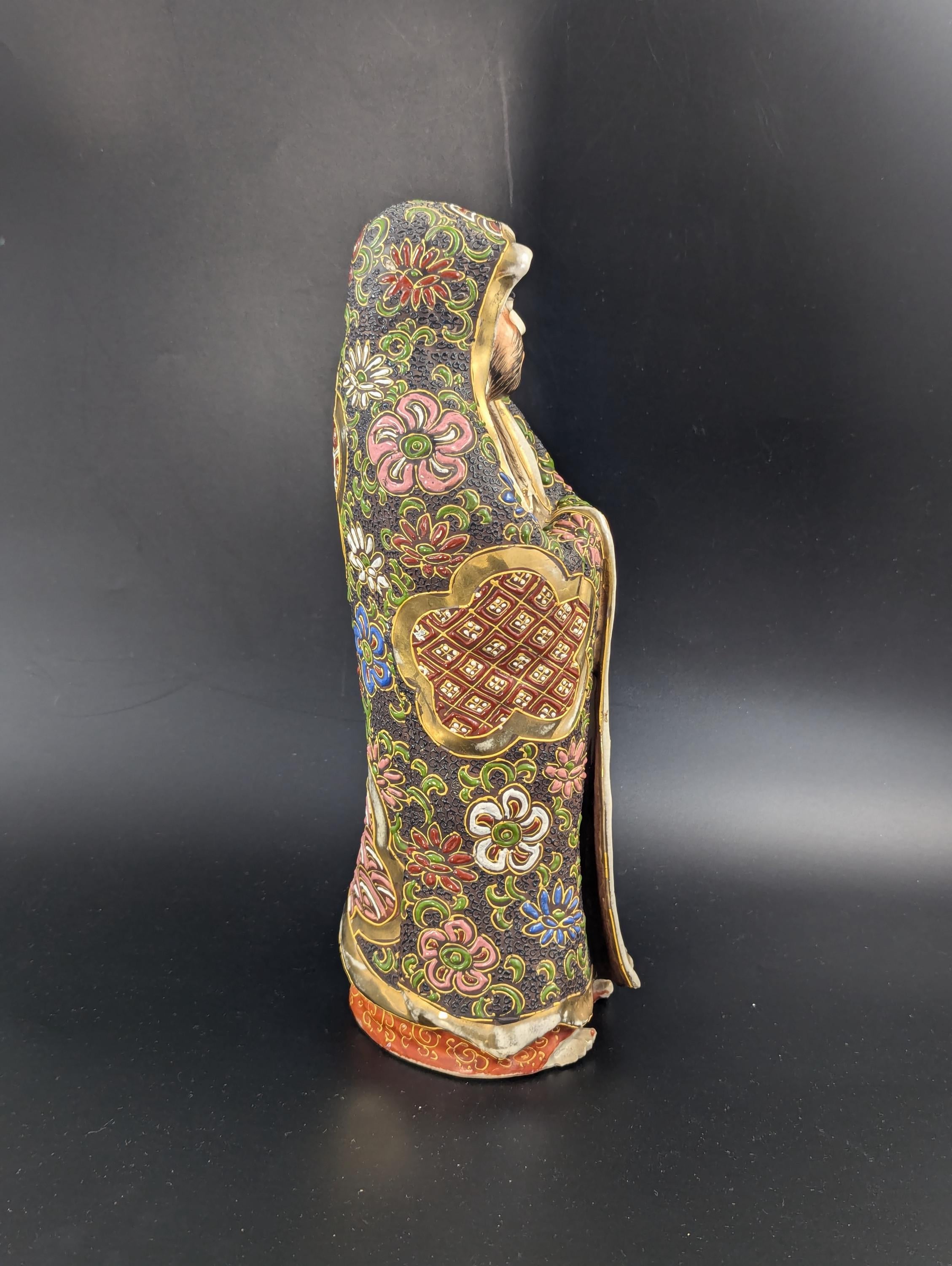 Antique Figurine ‘Daruma Monk’ by Satsuma, Japan, Edo Period