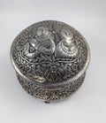 Antique Indian Handmade Silver Plated Pandan Box, c. 19th century.