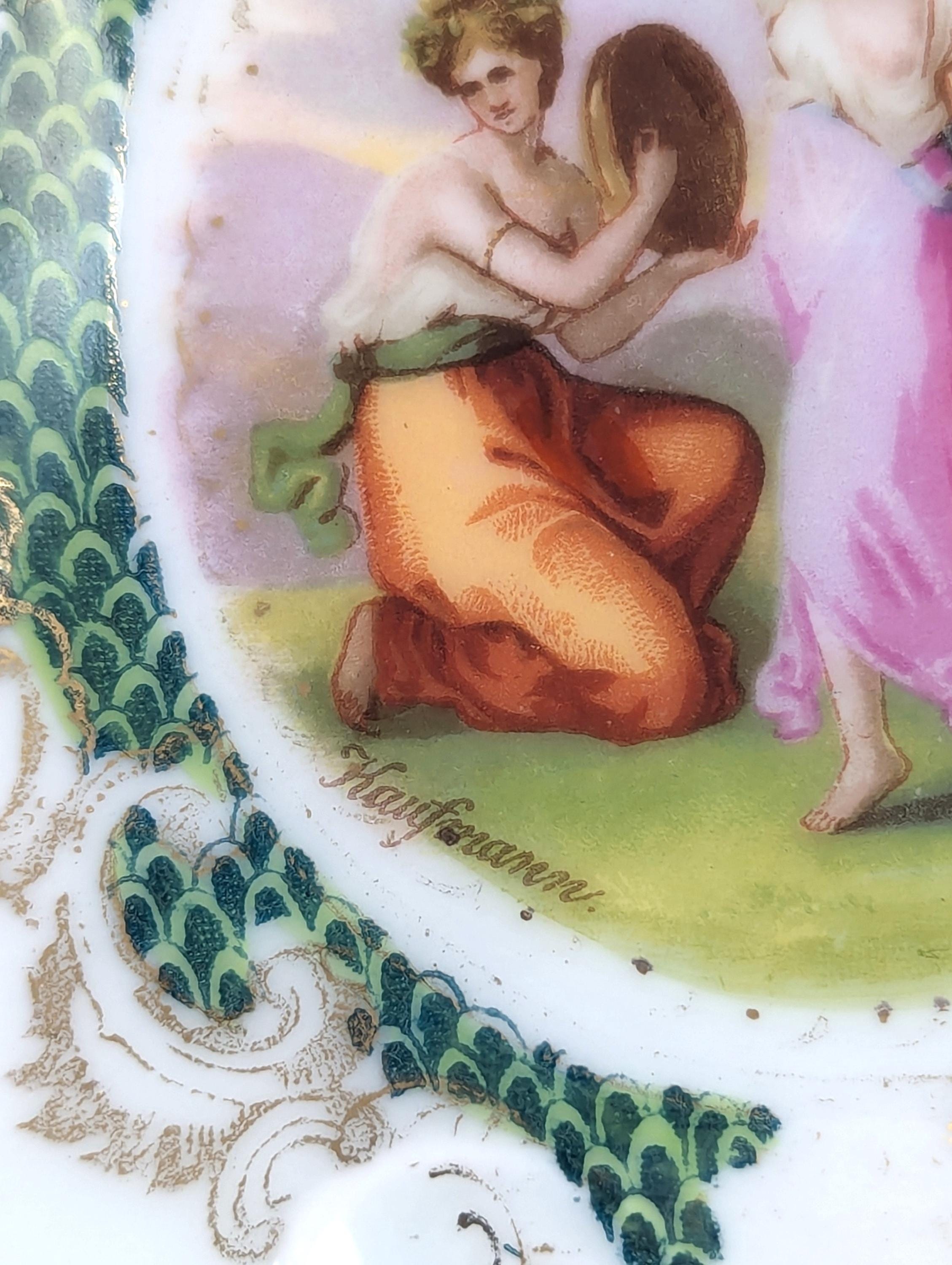 Antique Porcelain Plates from Plaue Schierholz, Germany, c. 1875